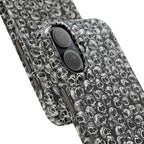 Black and White Skull Pattern Phone Case