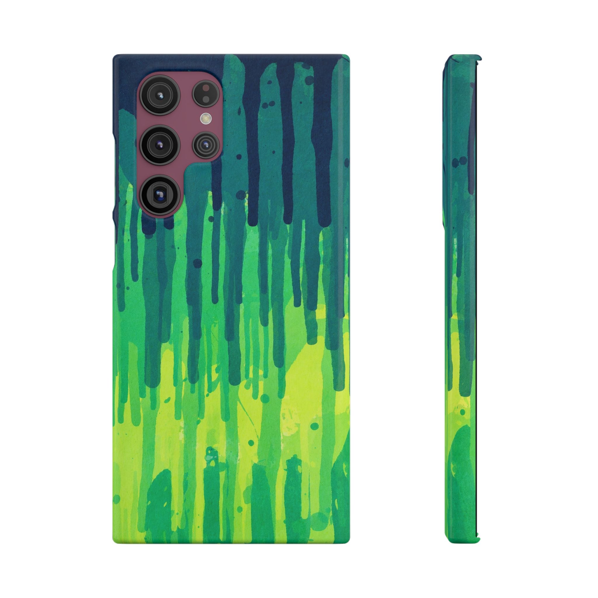 Liquid Emerald – Abstract Drip Phone Case