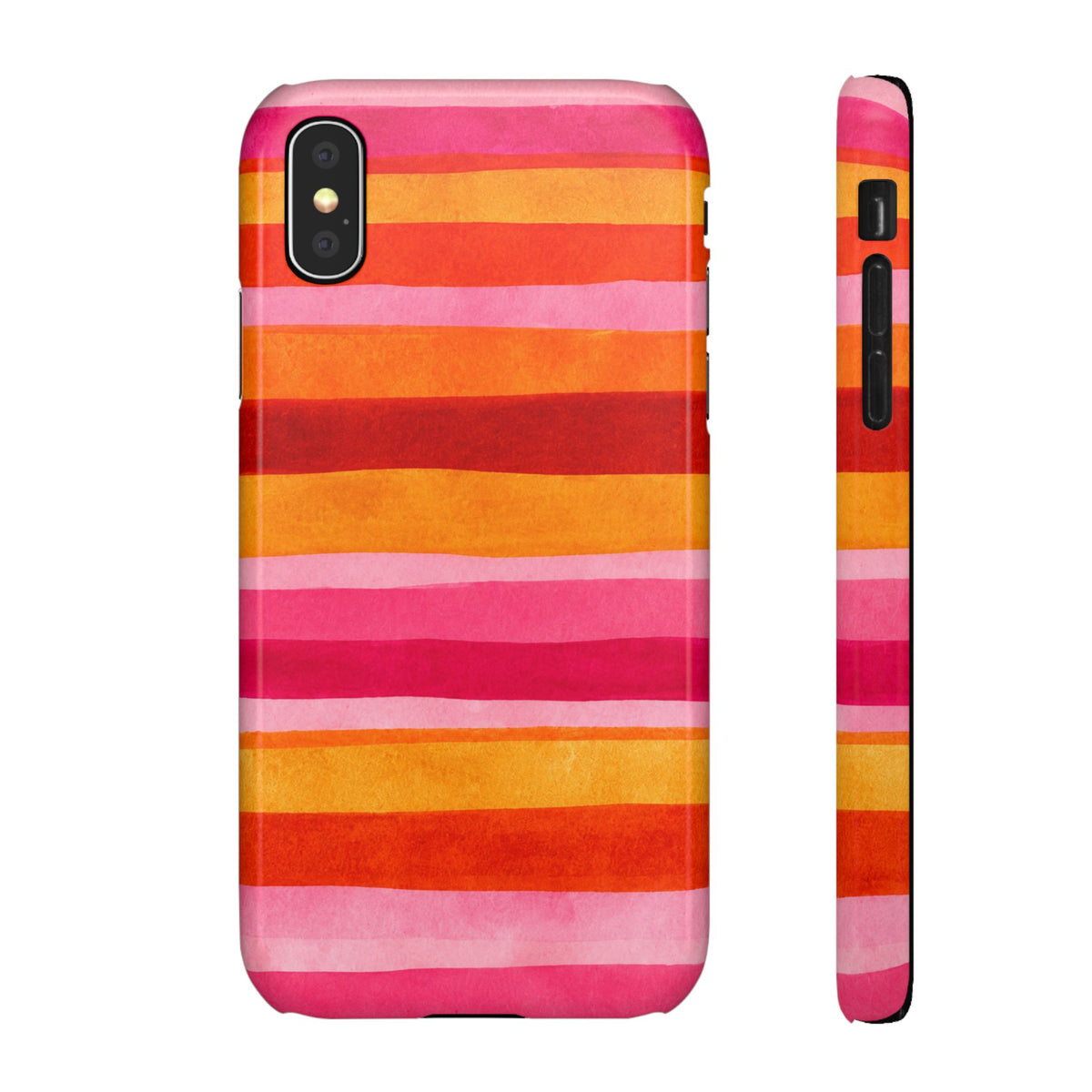 Pink Sunset Watercolor Stripes