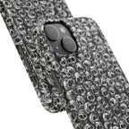 Black and White Skull Pattern Phone Case