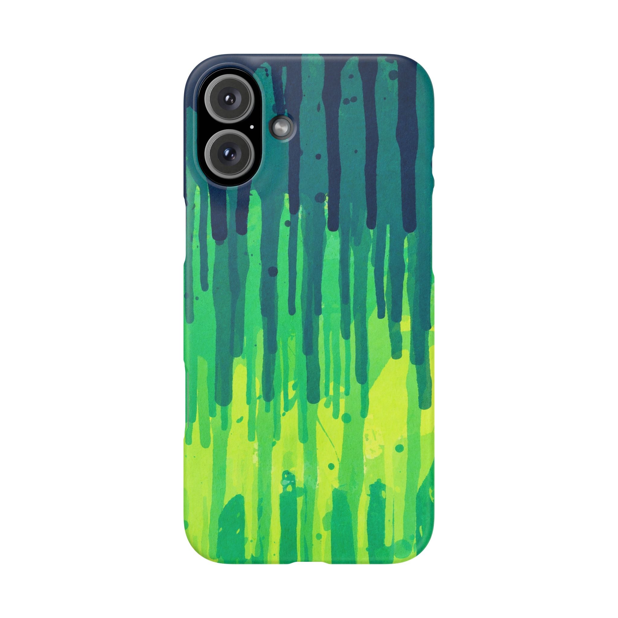 Liquid Emerald – Abstract Drip Phone Case