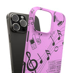 Pink Music Notes Phone Case