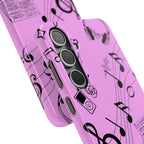 Pink Music Notes Phone Case