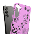 Pink Music Notes Phone Case