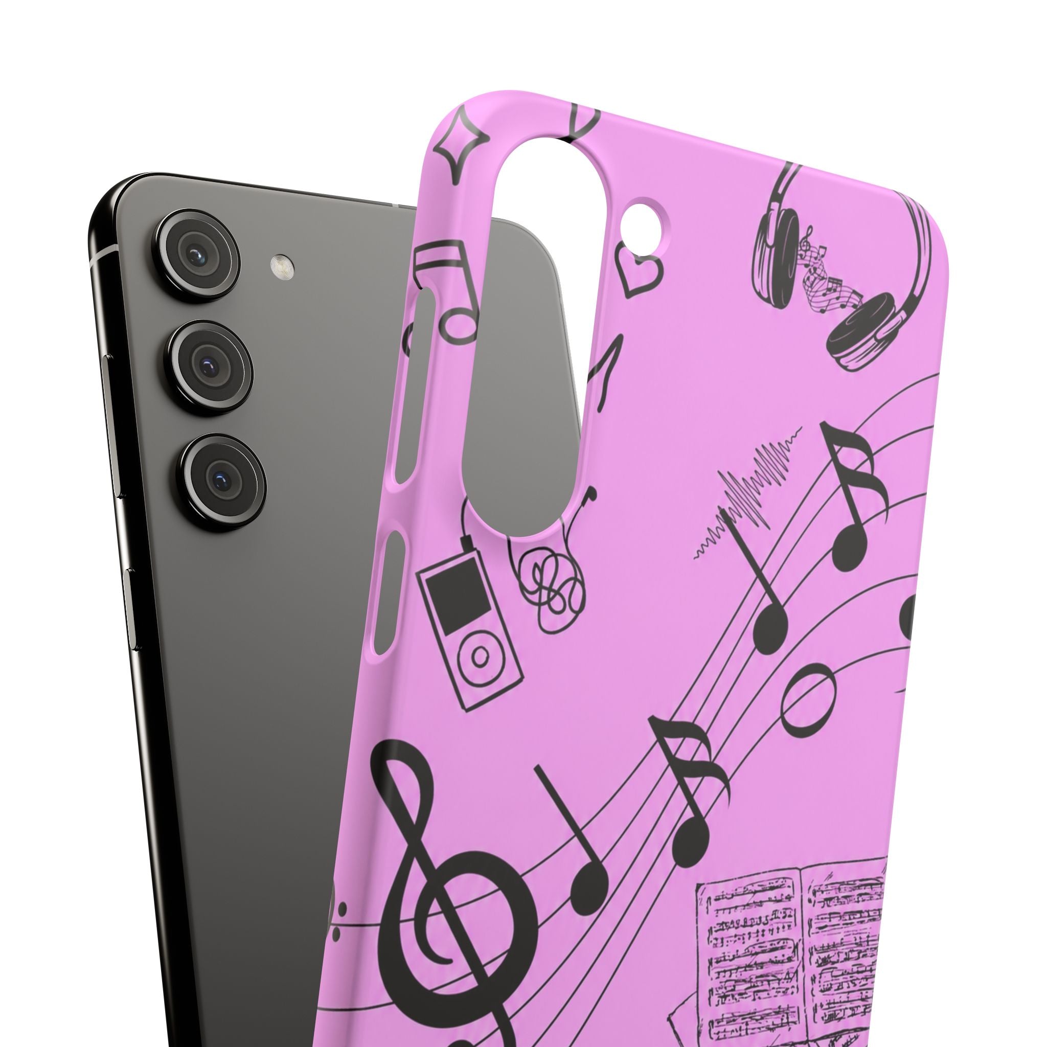 Pink Music Notes Phone Case