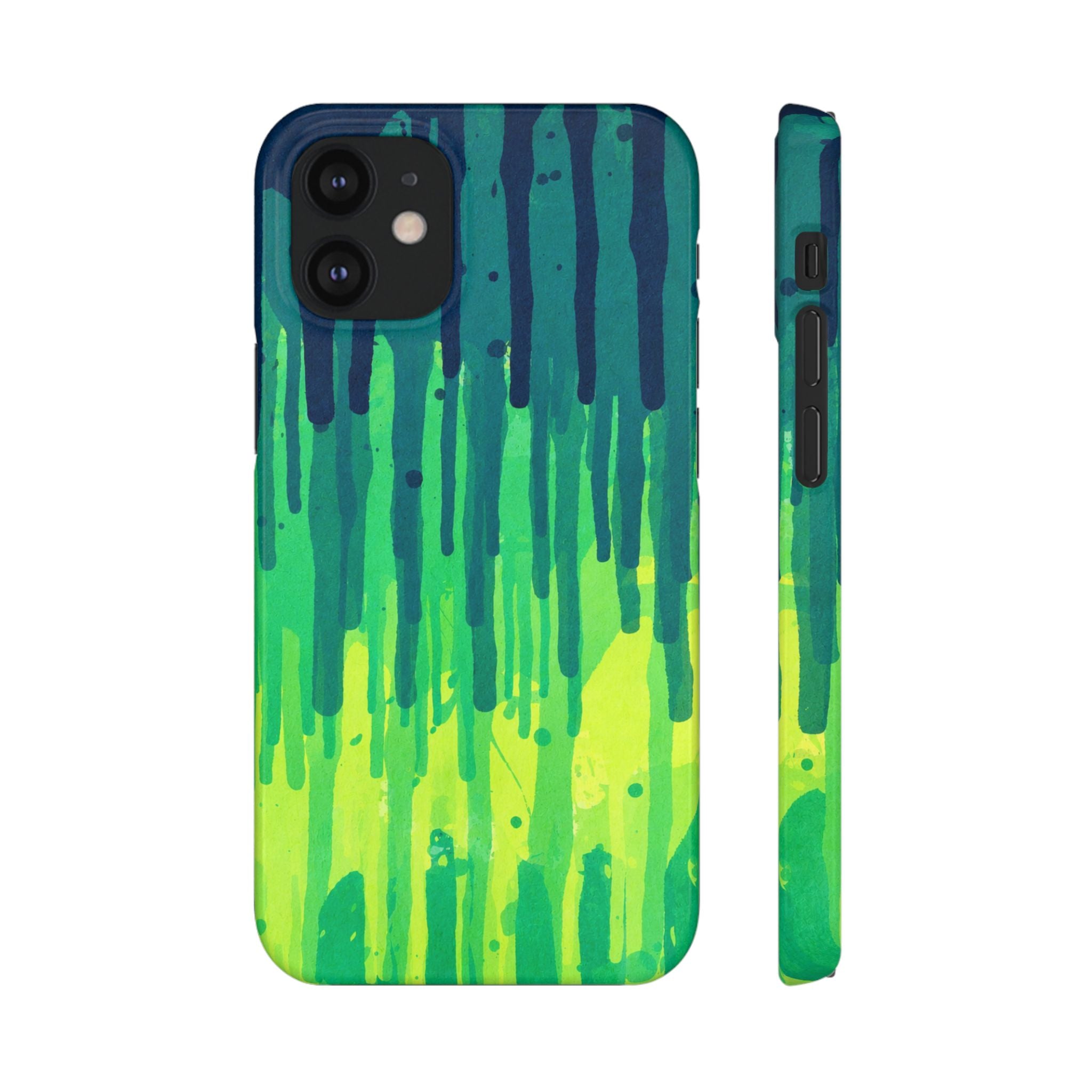 Liquid Emerald – Abstract Drip Phone Case
