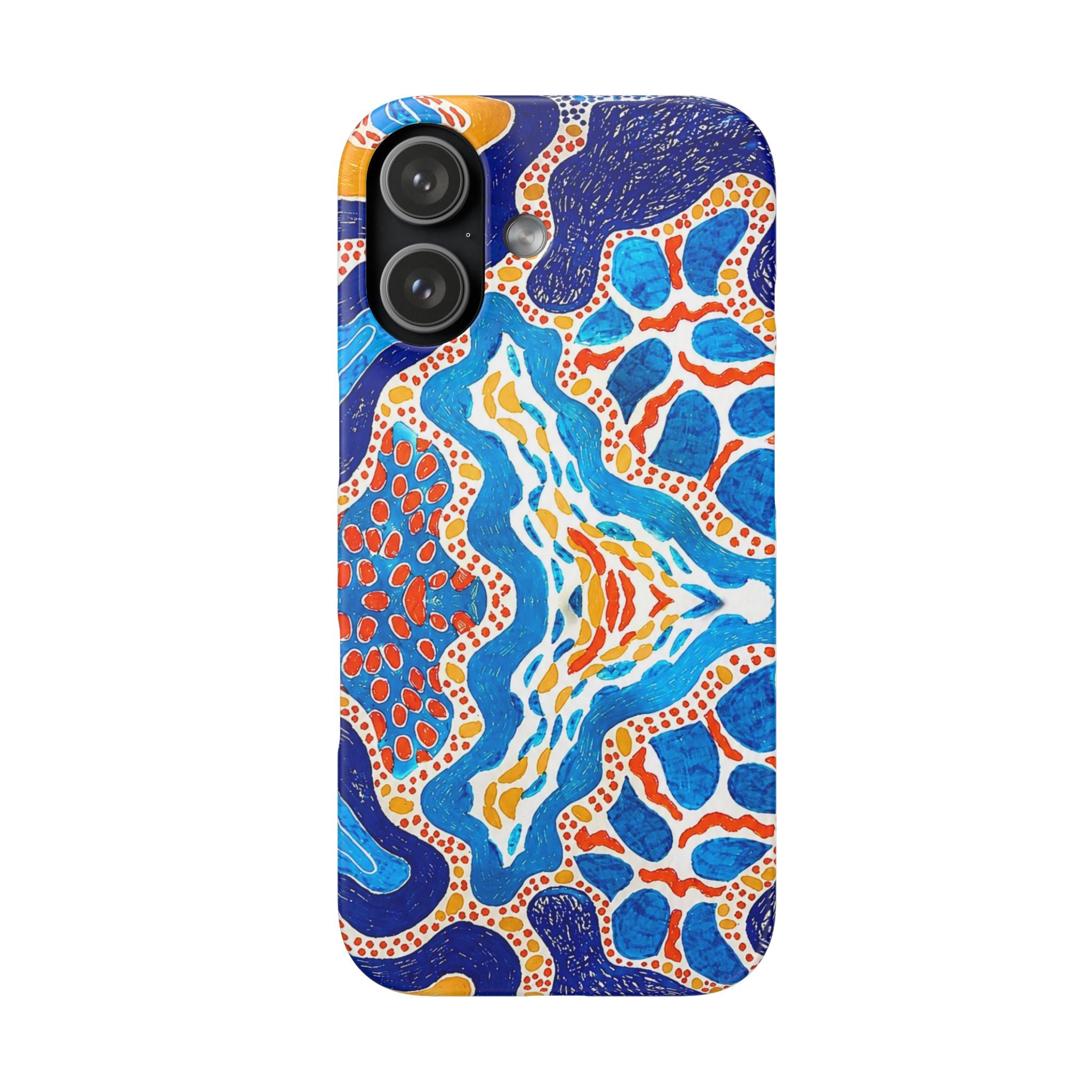 Abstract Blue Pattern Phone Case