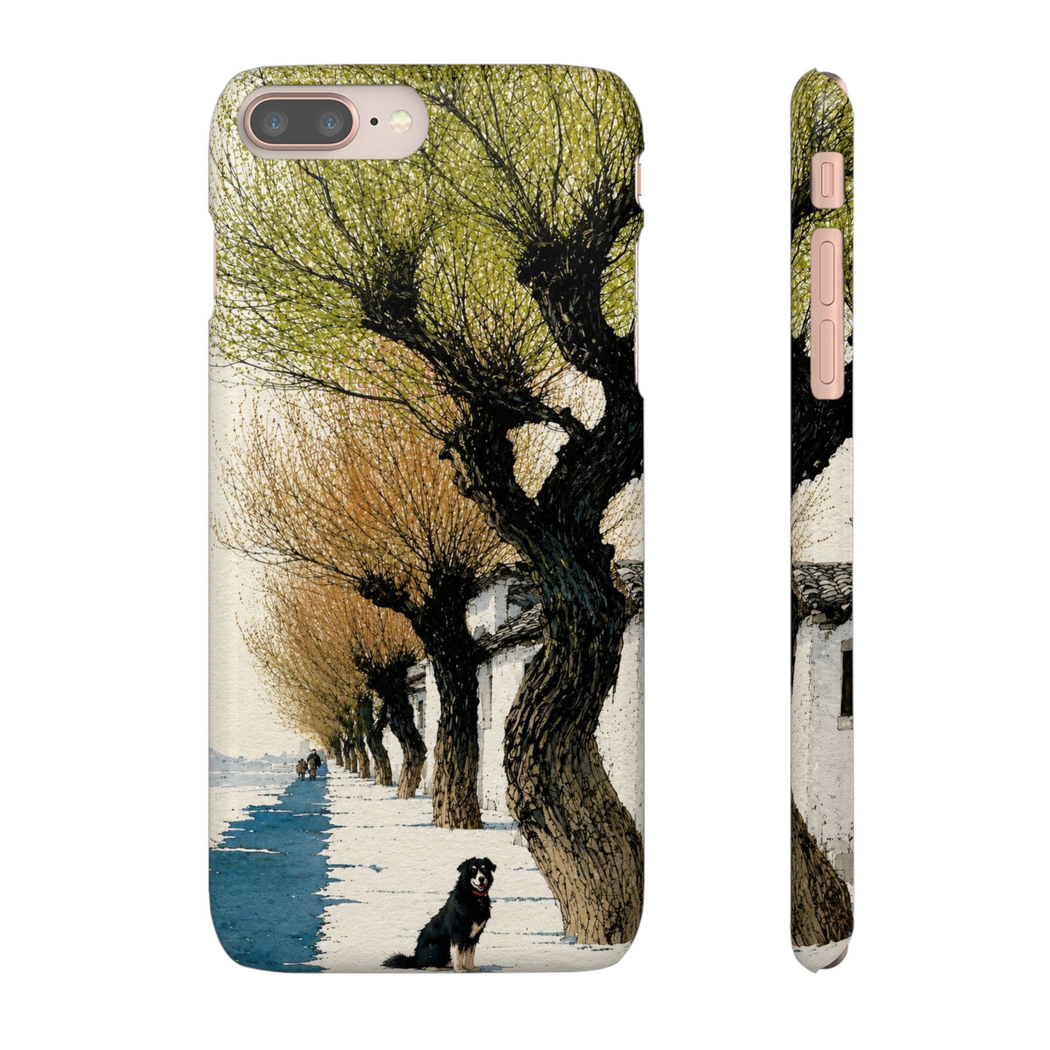Serene Willow Landscape Phone Case