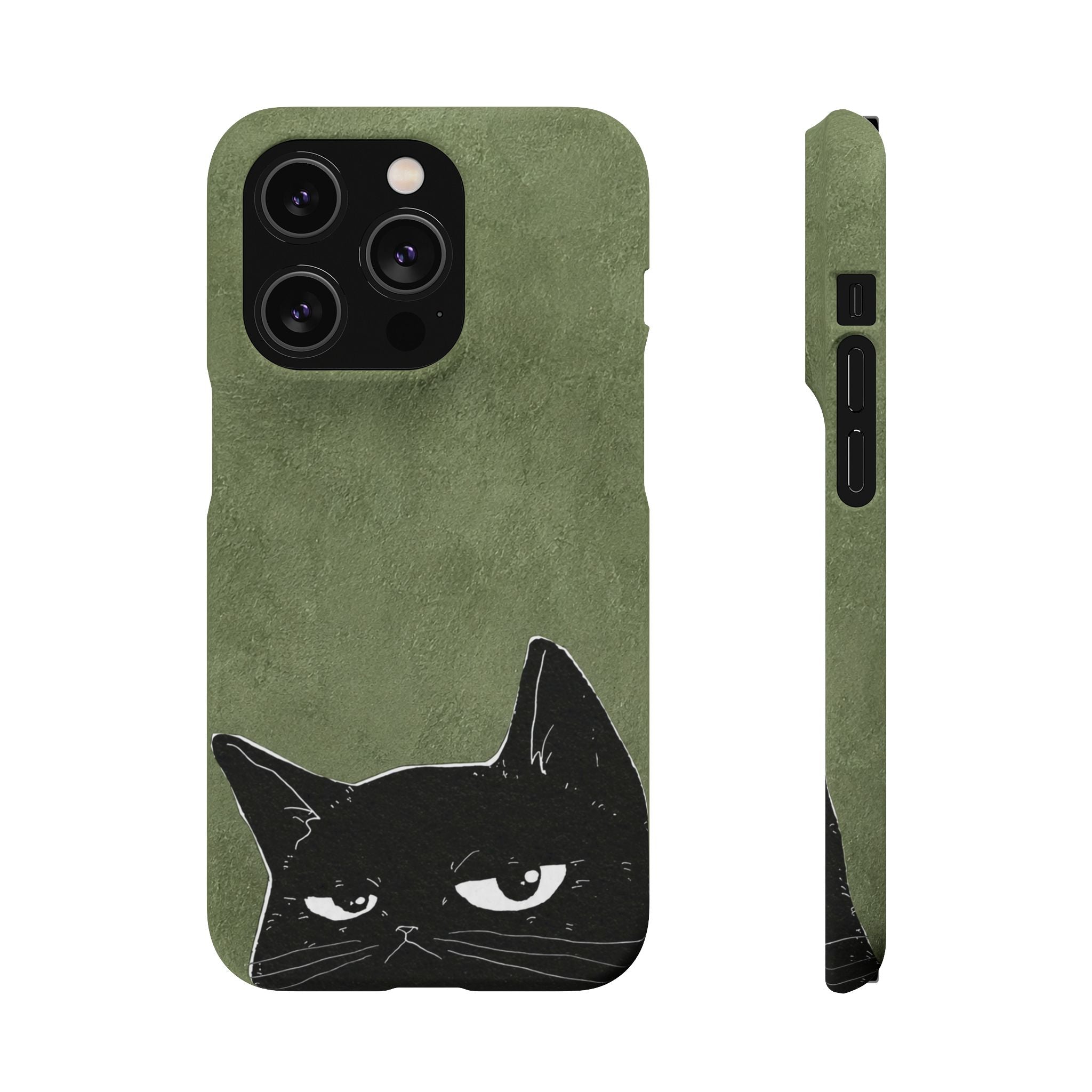 Grumpy Black Cat Phone Case
