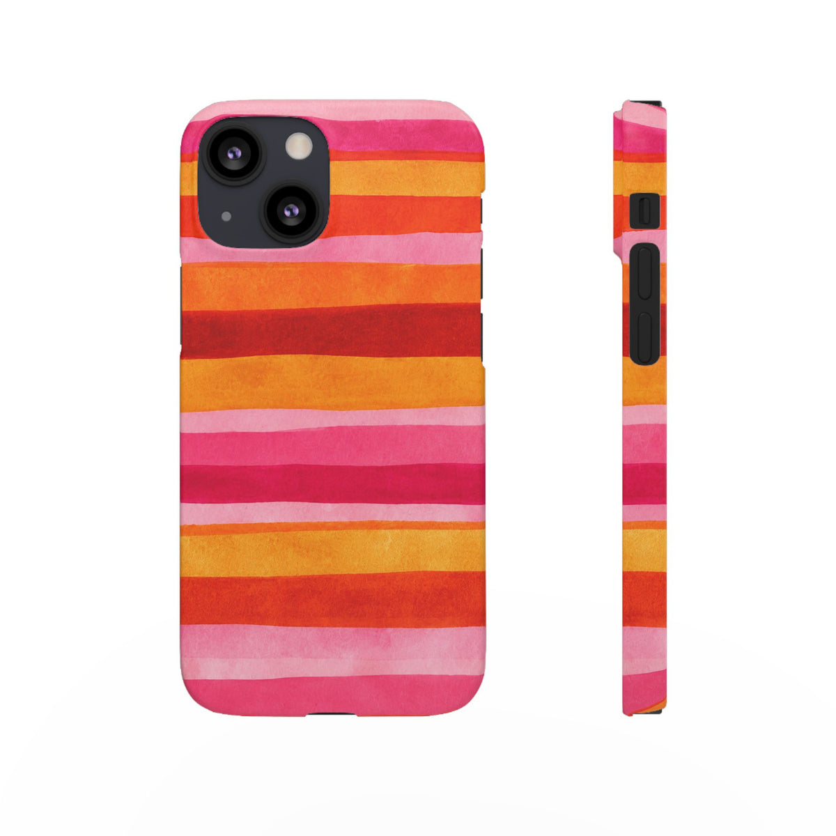 Pink Sunset Watercolor Stripes