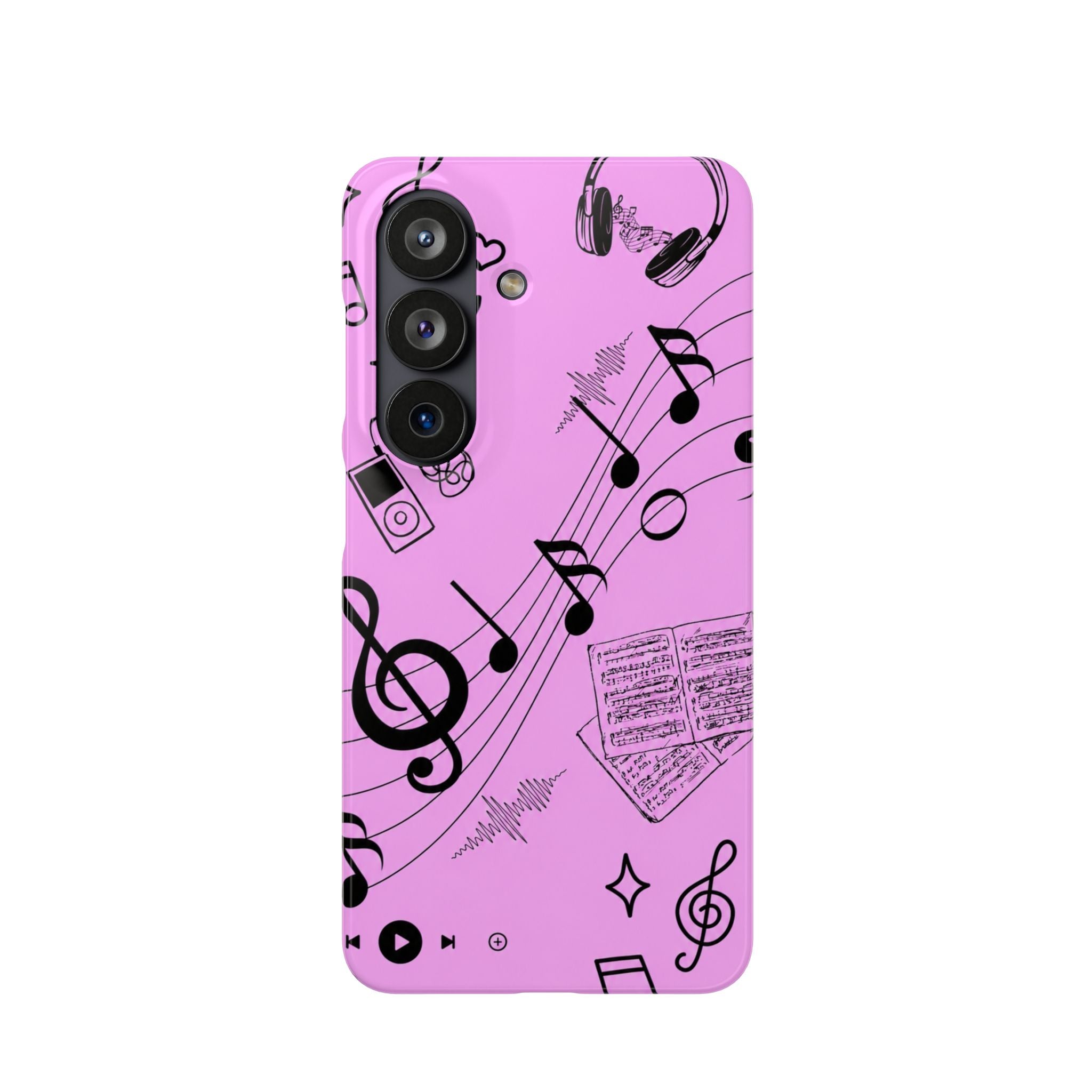 Pink Music Notes Phone Case