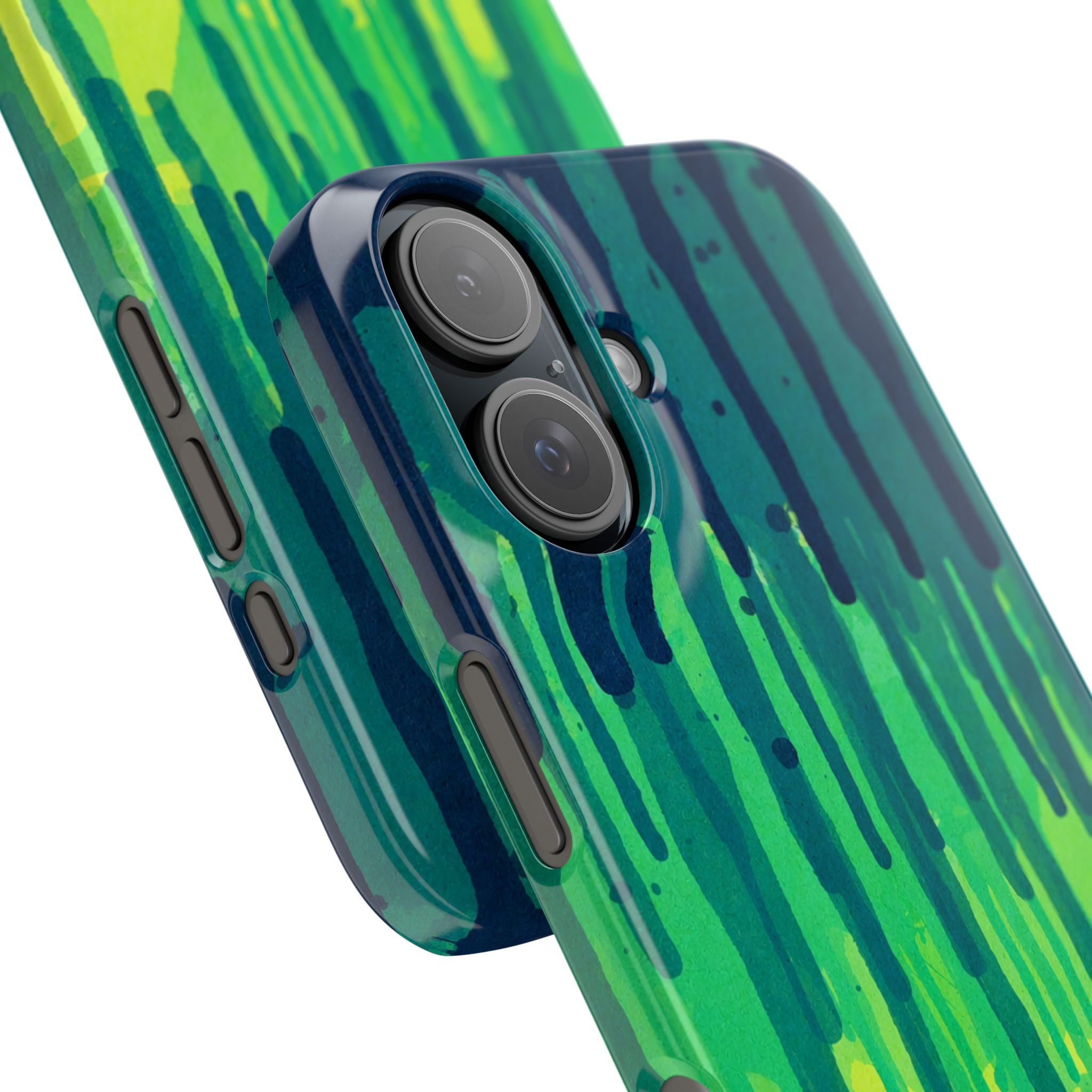 Liquid Emerald – Abstract Drip Phone Case