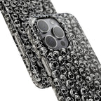 Black and White Skull Pattern Phone Case