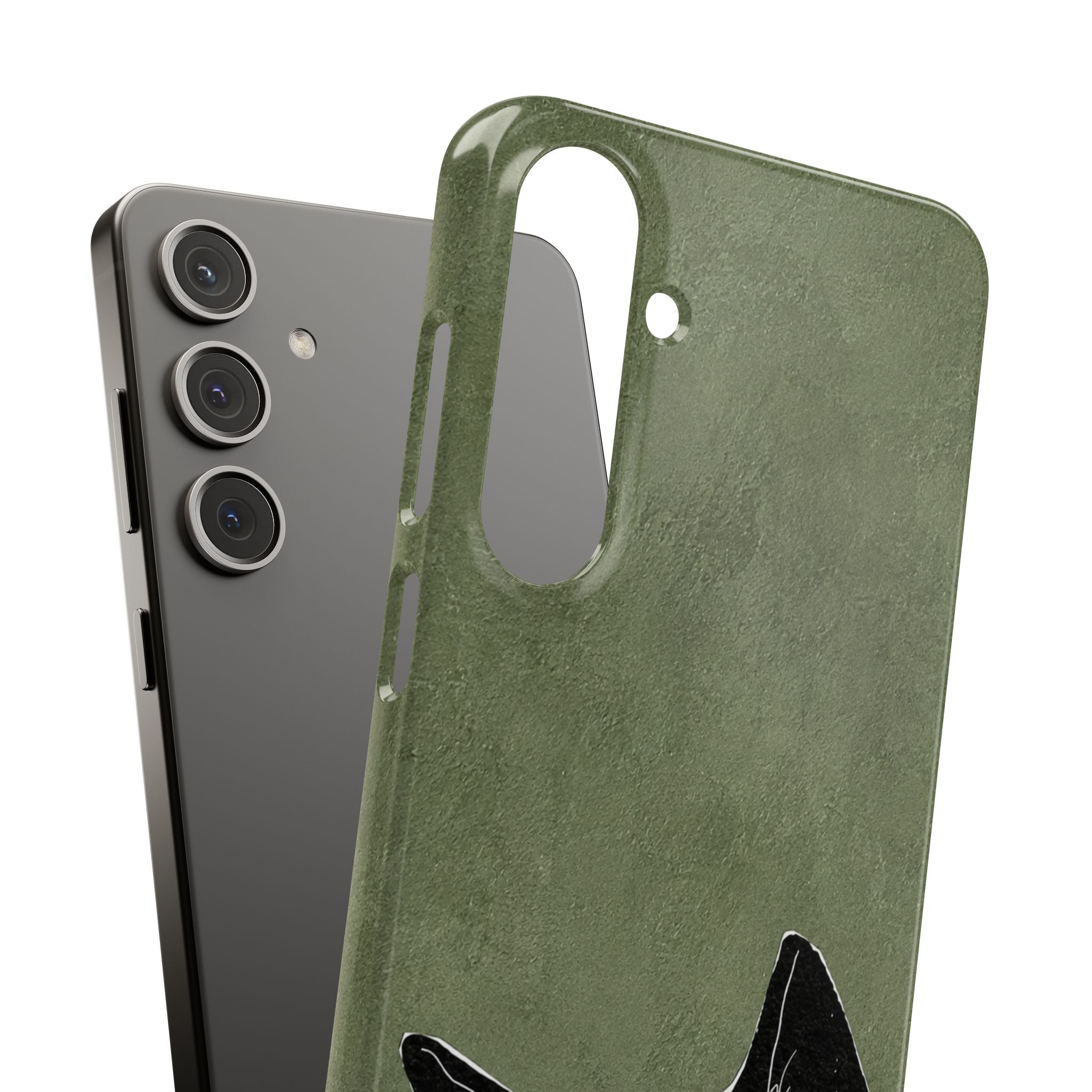 Grumpy Black Cat Phone Case