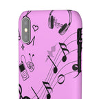 Pink Music Notes Phone Case