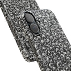 Black and White Skull Pattern Phone Case
