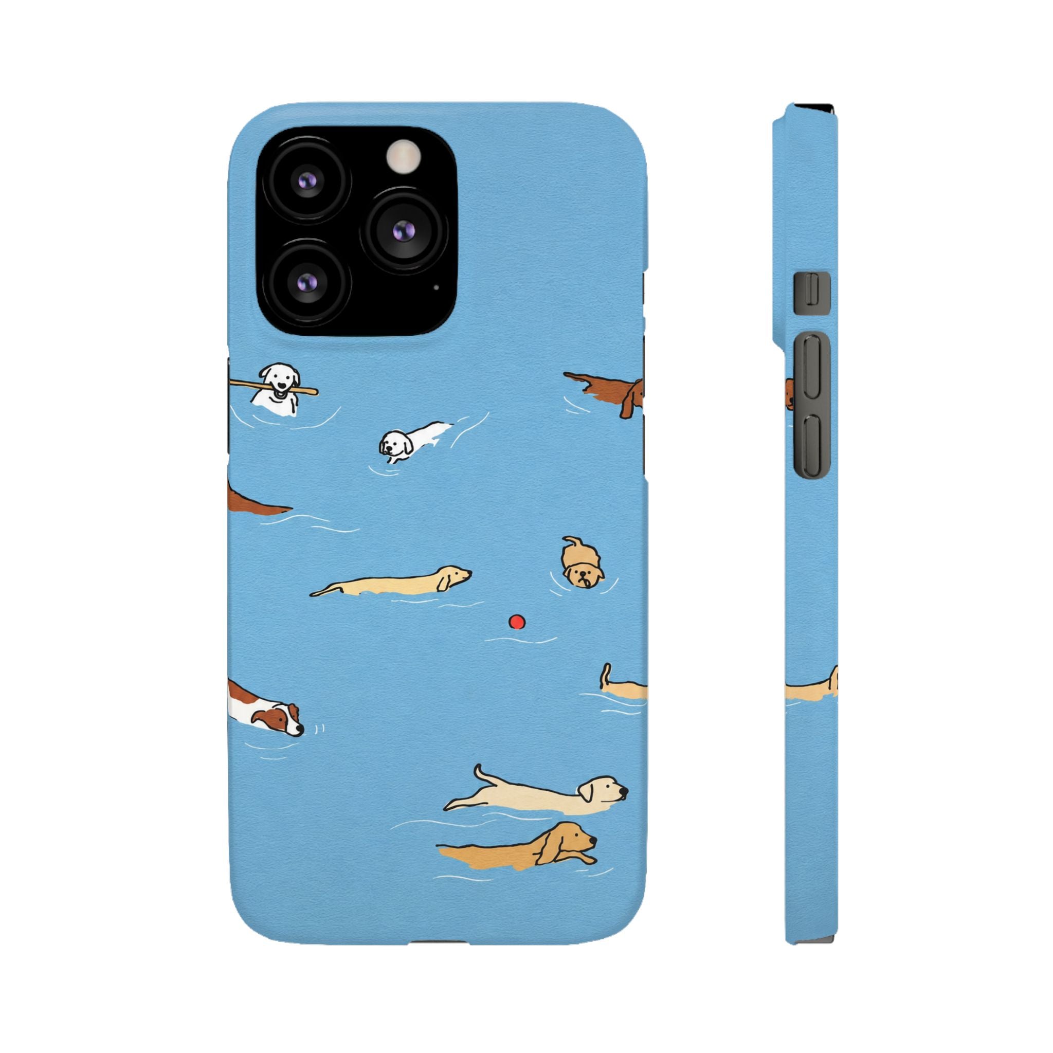 Swimming Dogs Phone Case