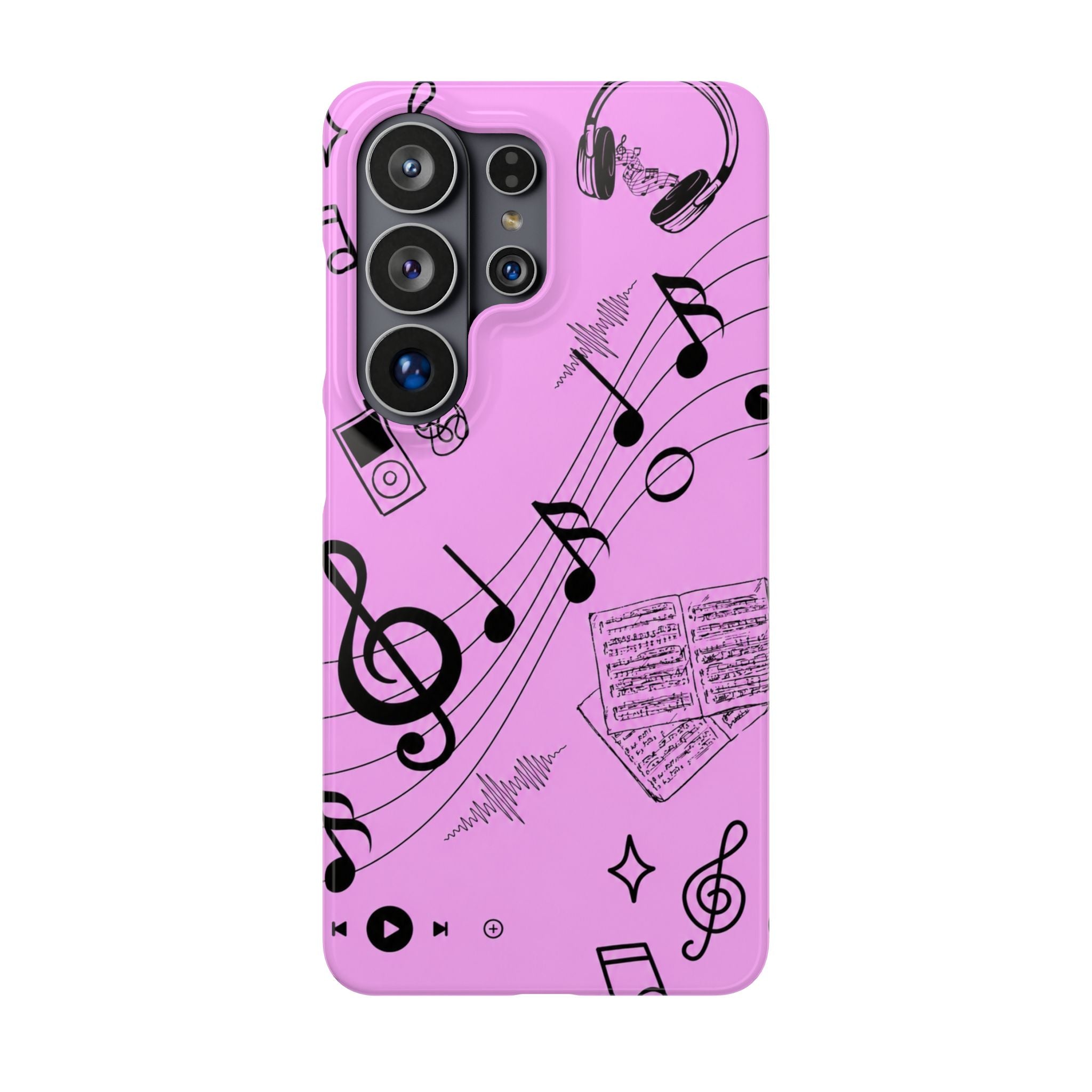 Pink Music Notes Phone Case