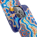 Abstract Blue Pattern Phone Case