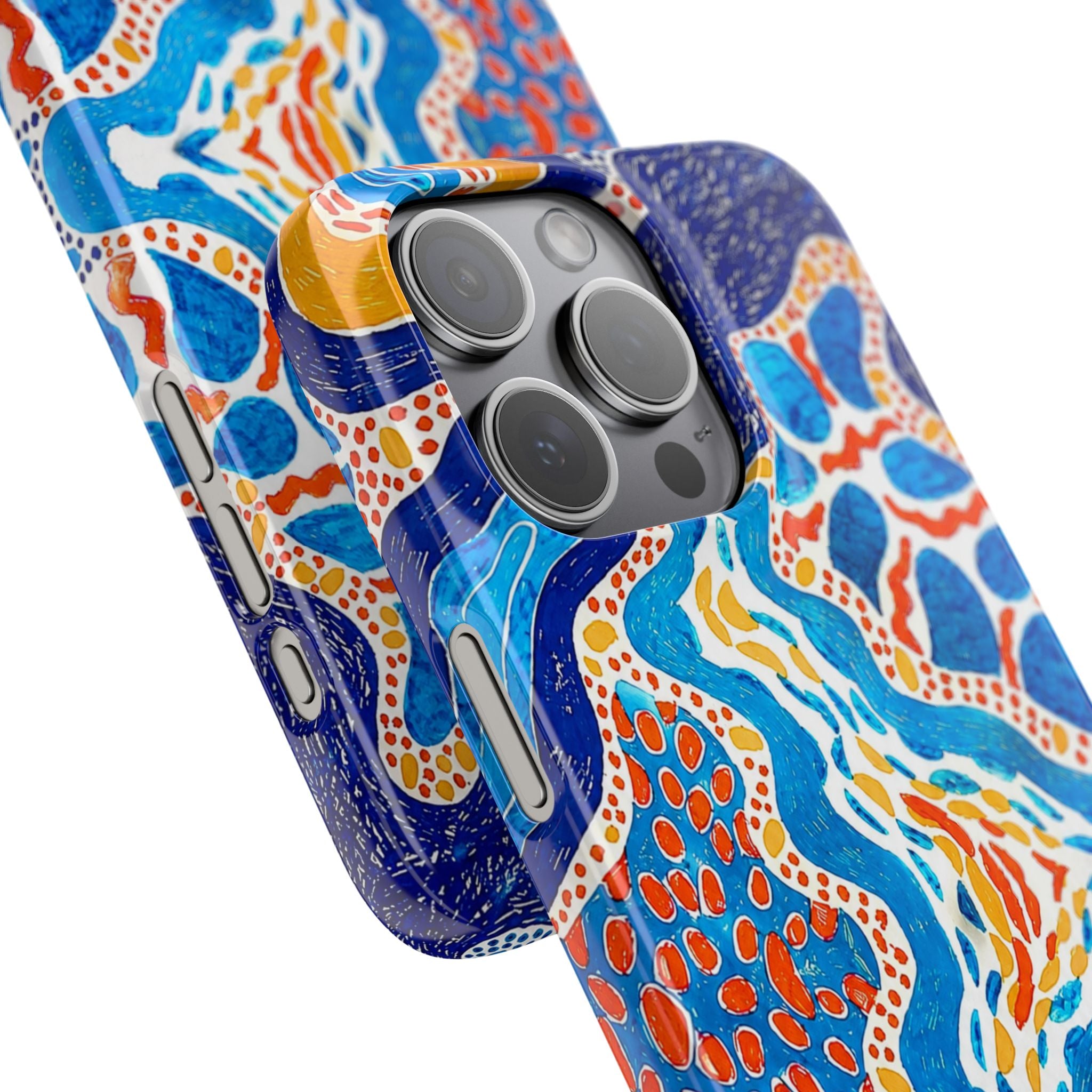 Abstract Blue Pattern Phone Case