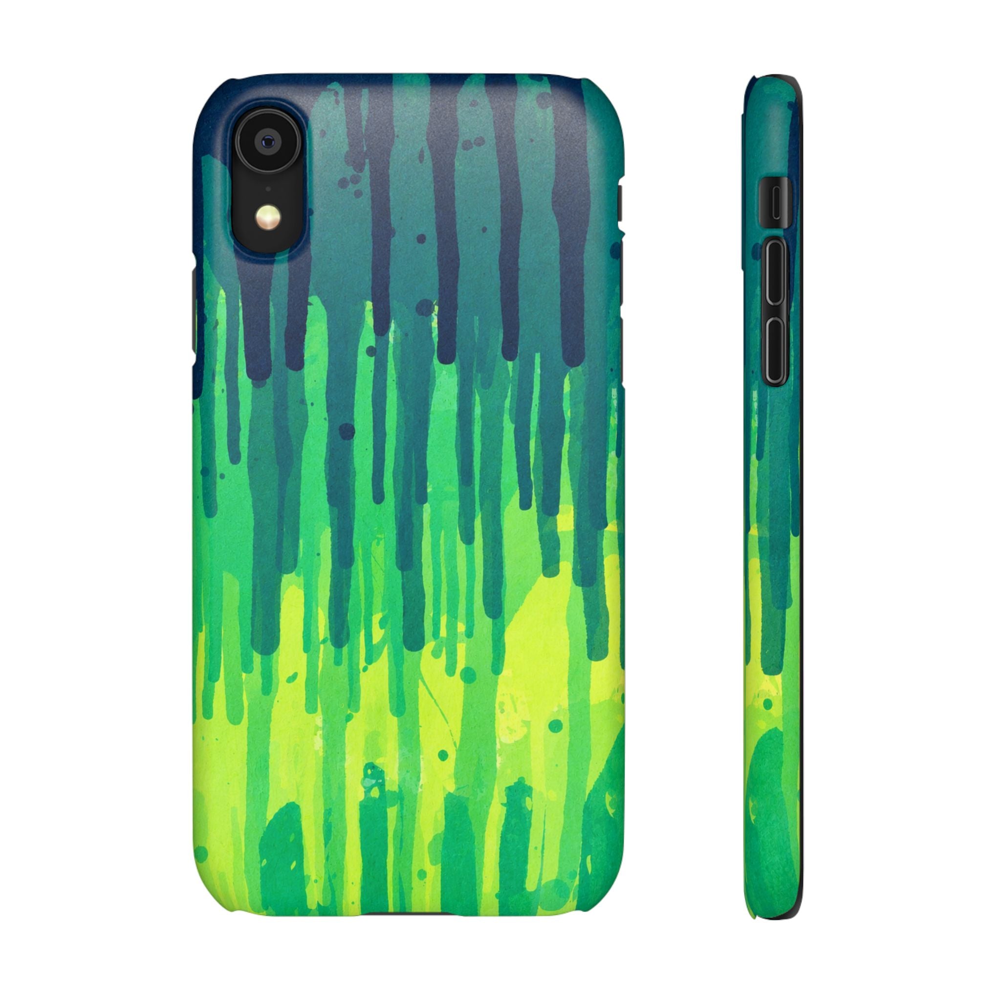 Liquid Emerald – Abstract Drip Phone Case