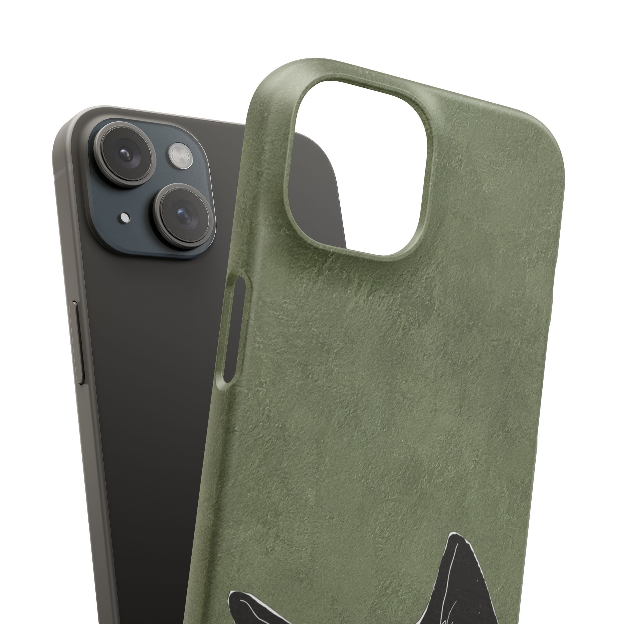 Grumpy Black Cat Phone Case