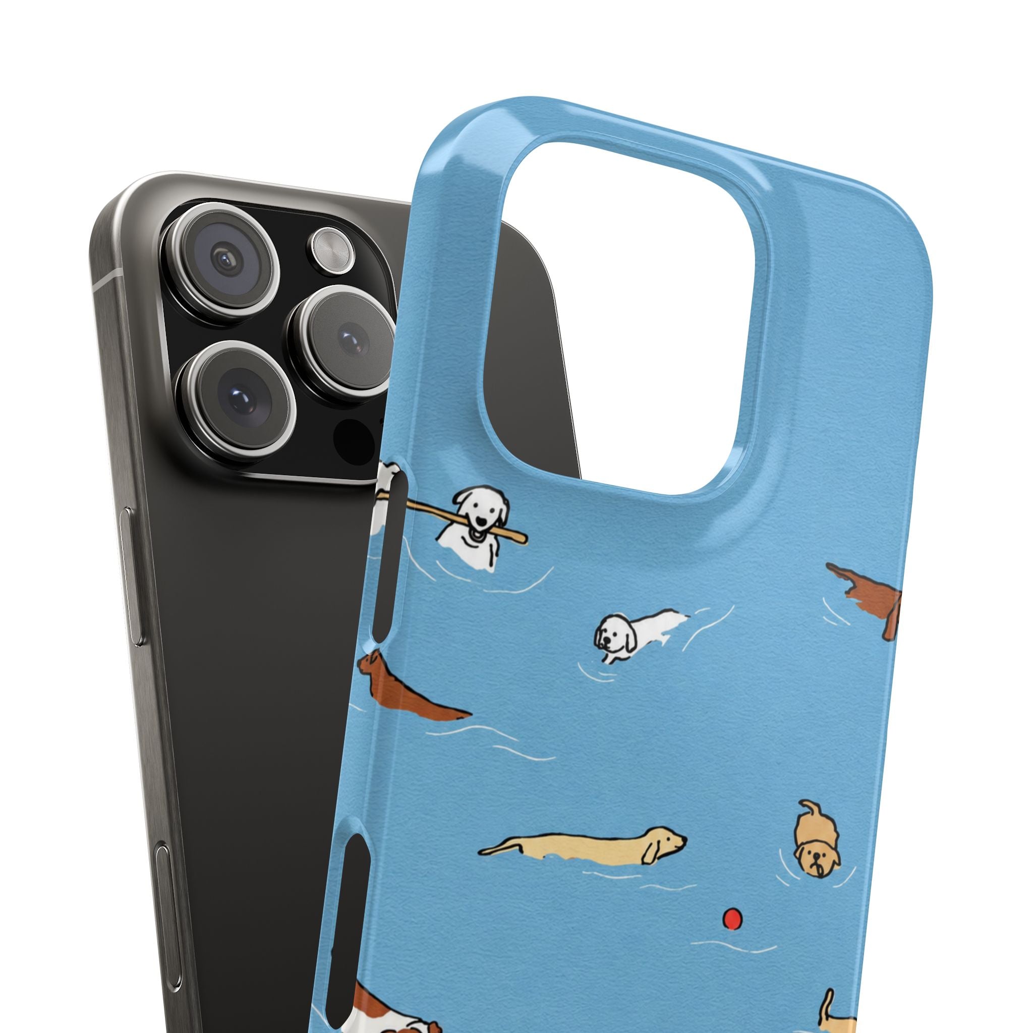 Swimming Dogs Phone Case