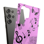 Pink Music Notes Phone Case