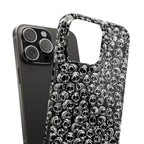 Black and White Skull Pattern Phone Case