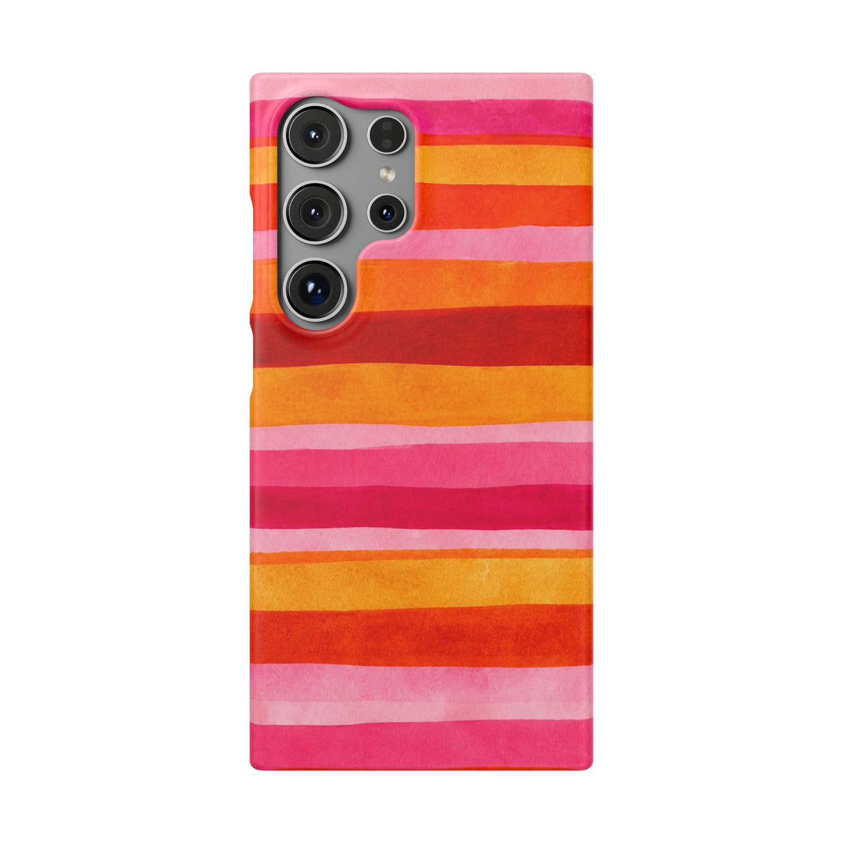 Pink Sunset Watercolor Stripes