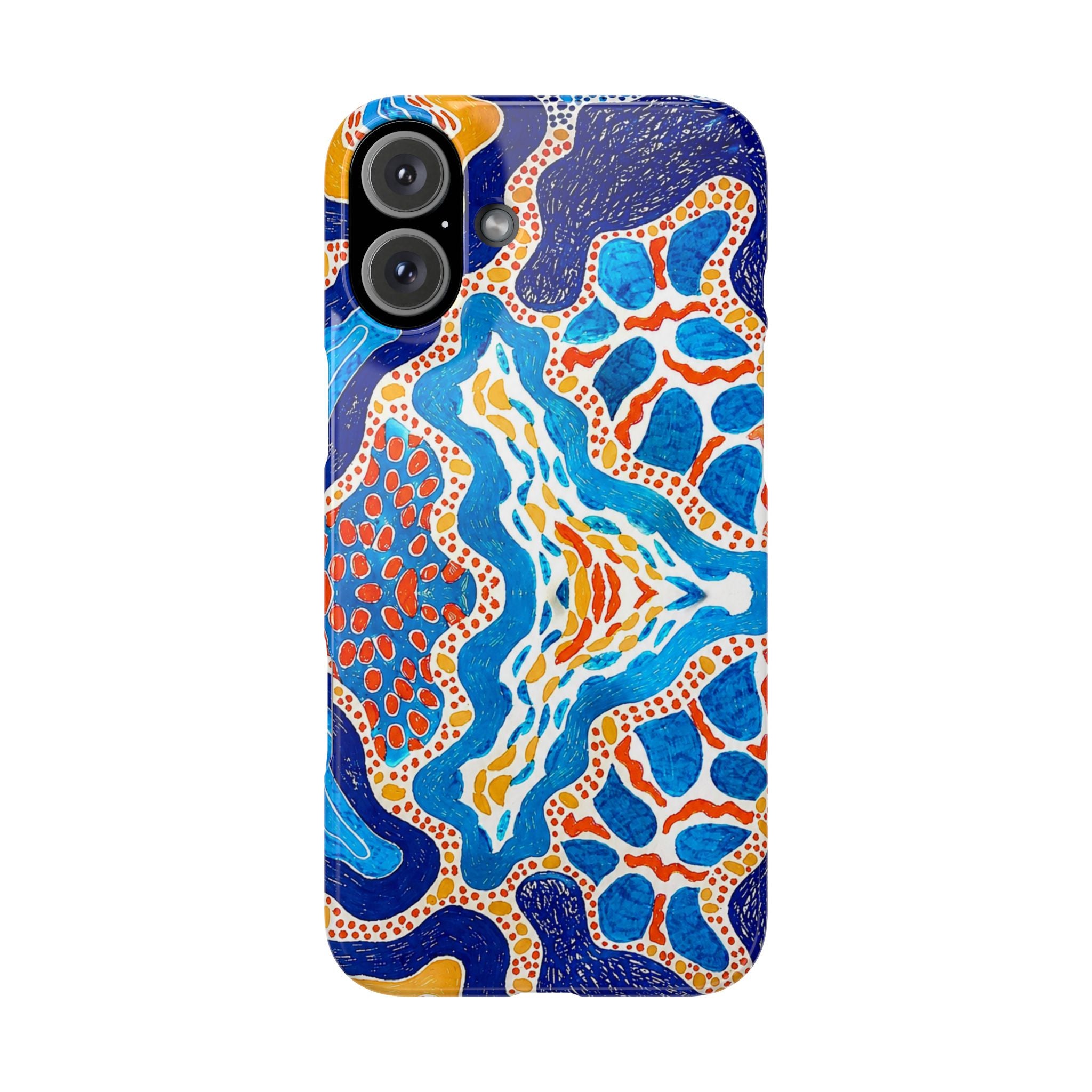 Abstract Blue Pattern Phone Case