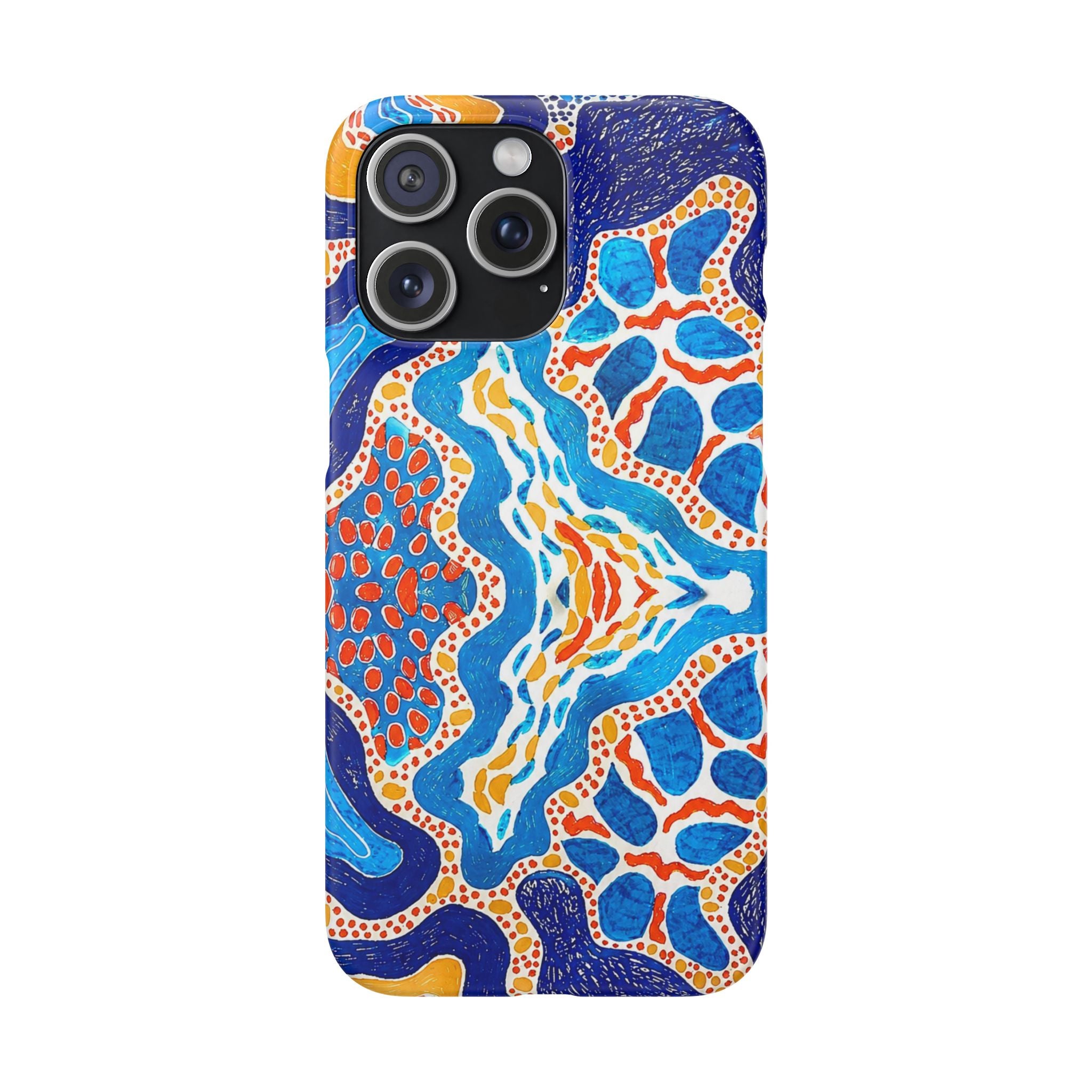 Abstract Blue Pattern Phone Case