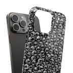 Black and White Skull Pattern Phone Case