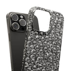 Black and White Skull Pattern Phone Case