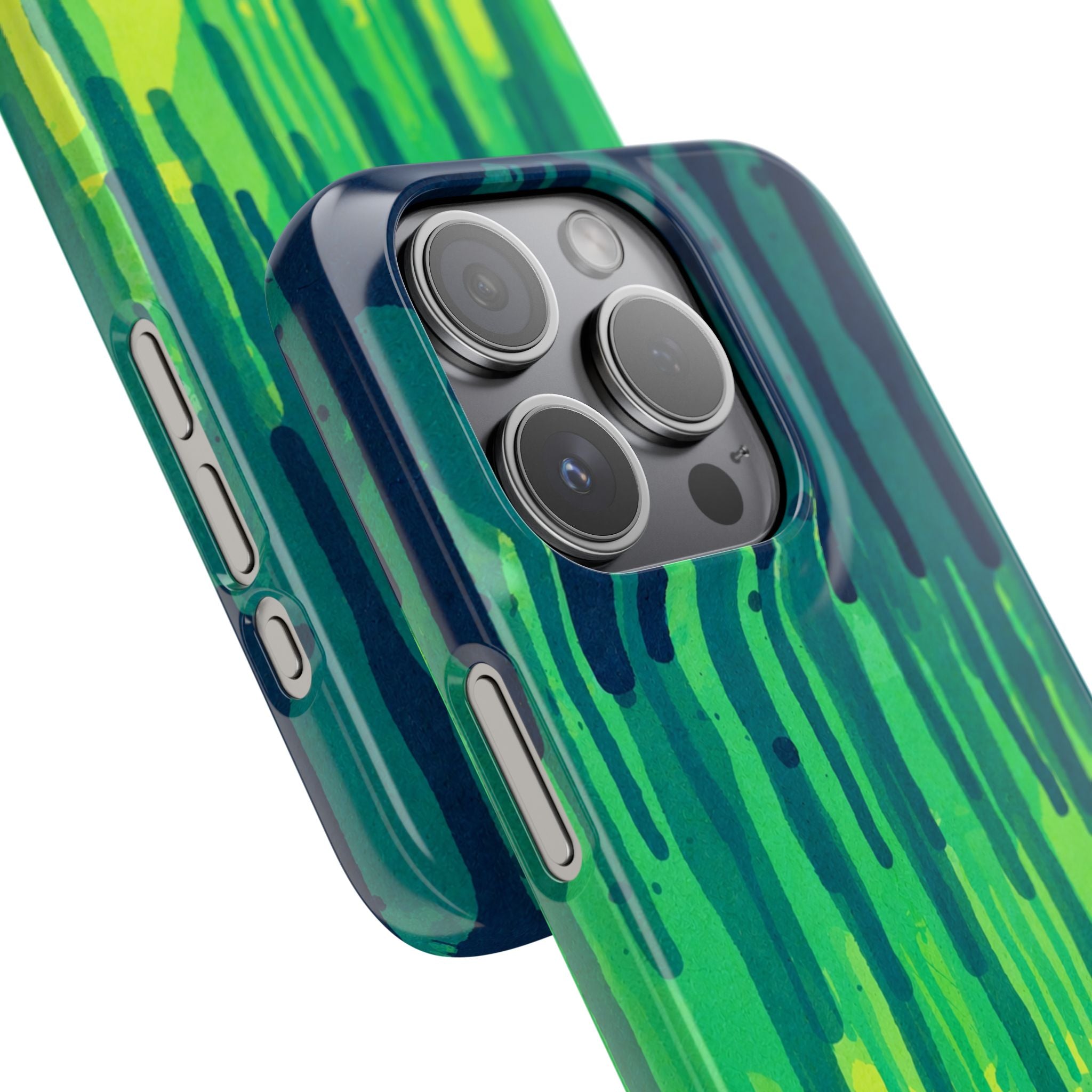 Liquid Emerald – Abstract Drip Phone Case