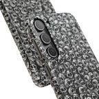Black and White Skull Pattern Phone Case