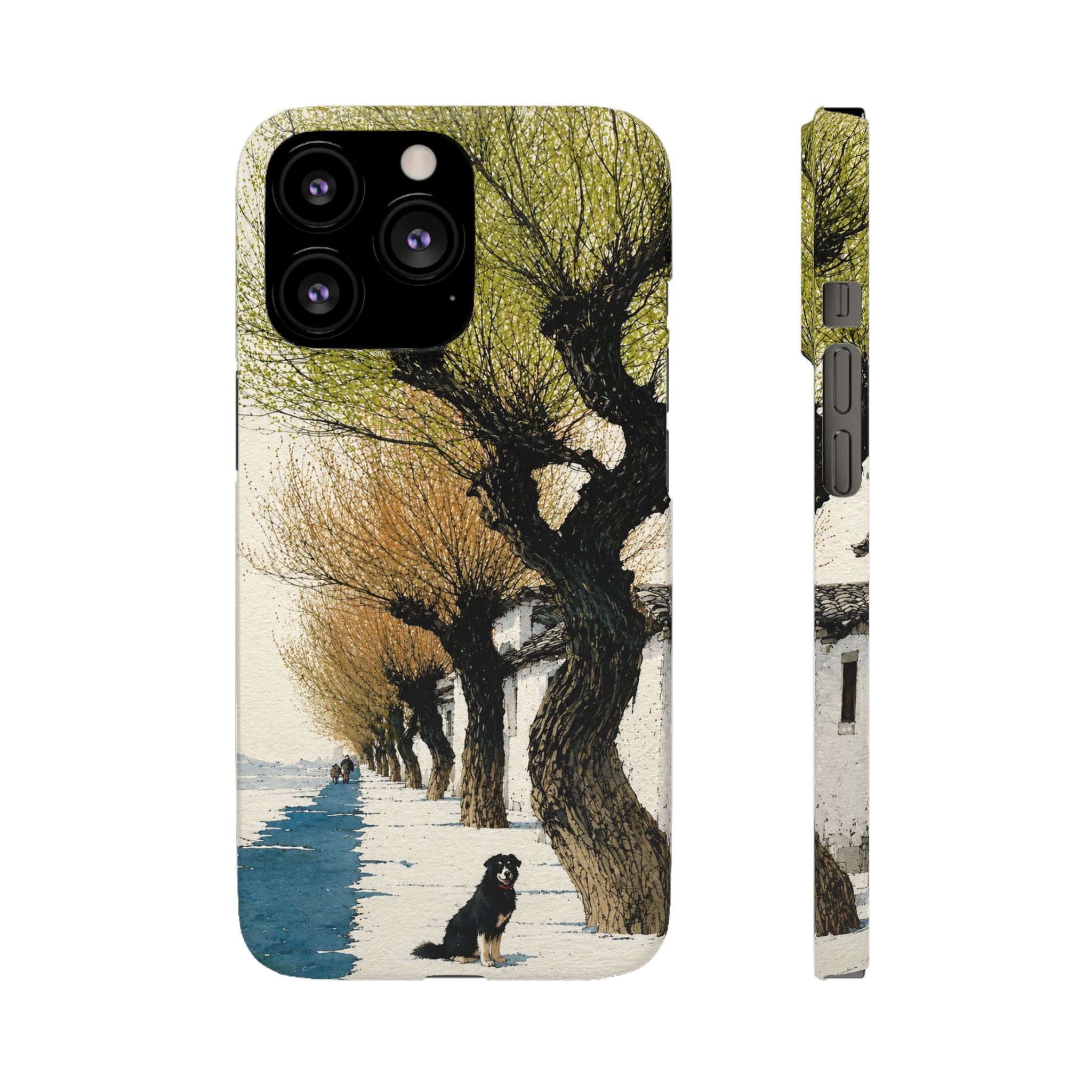 Serene Willow Landscape Phone Case