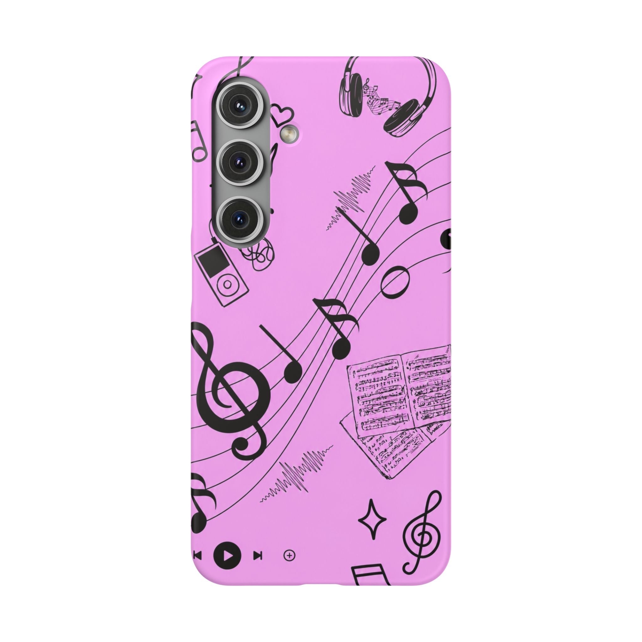 Pink Music Notes Phone Case