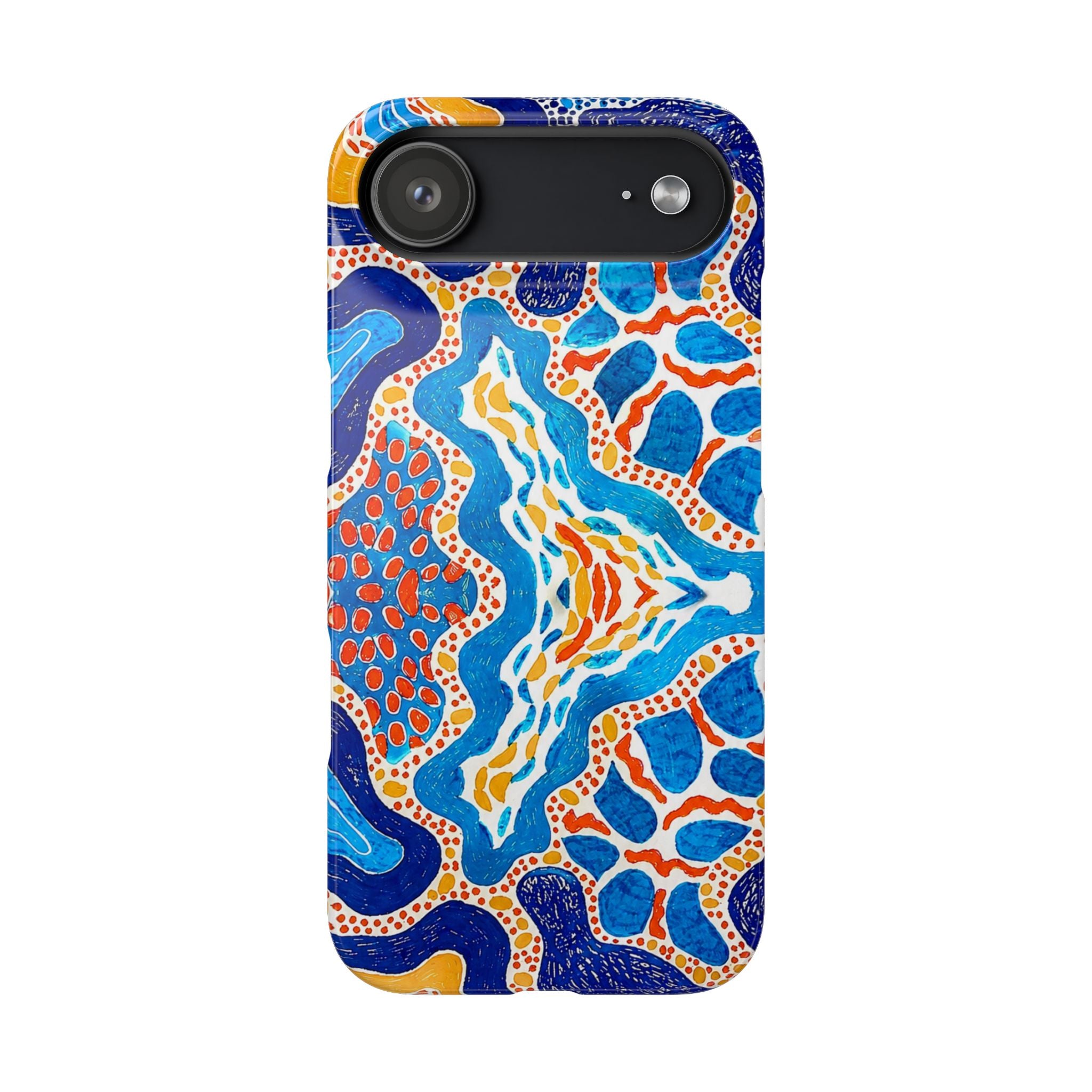 Abstract Blue Pattern Phone Case