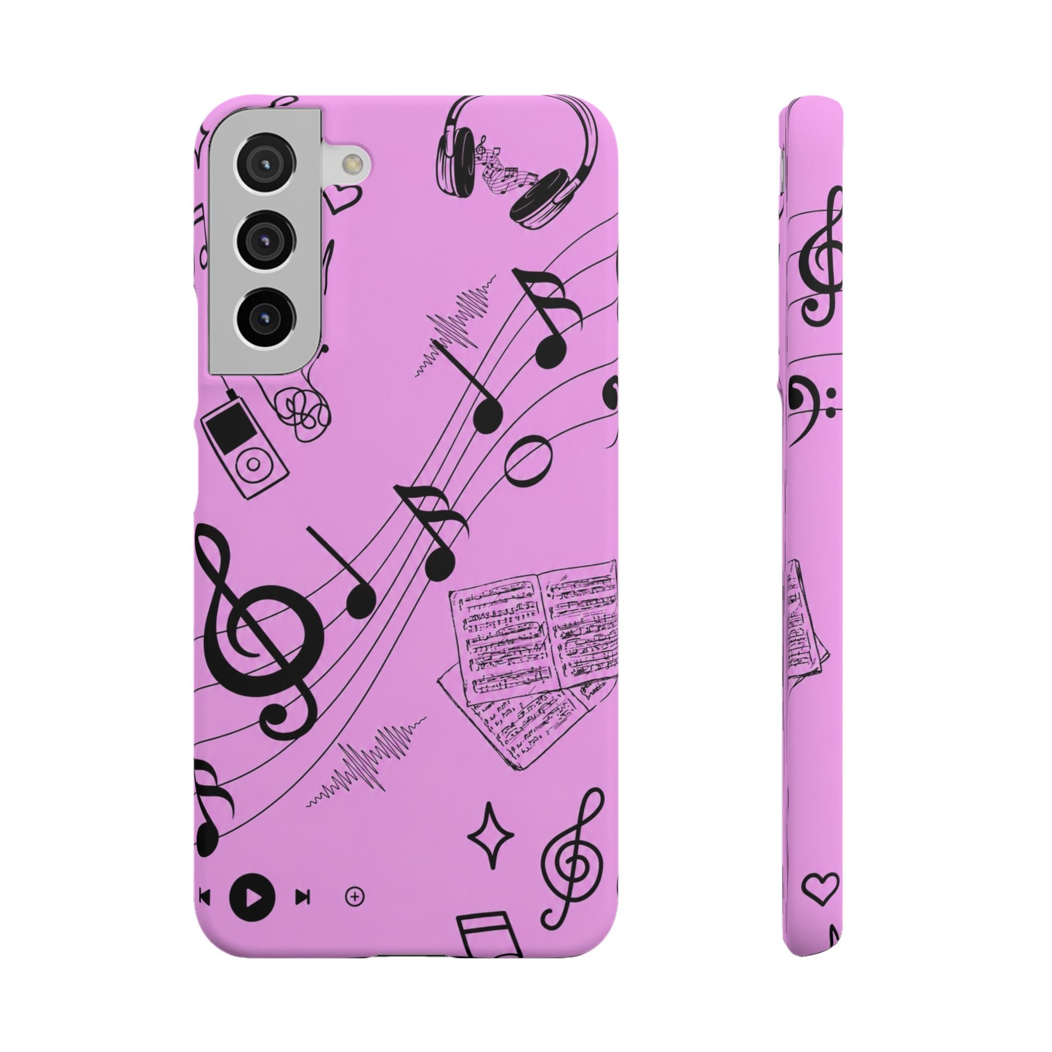 Pink Music Notes Phone Case