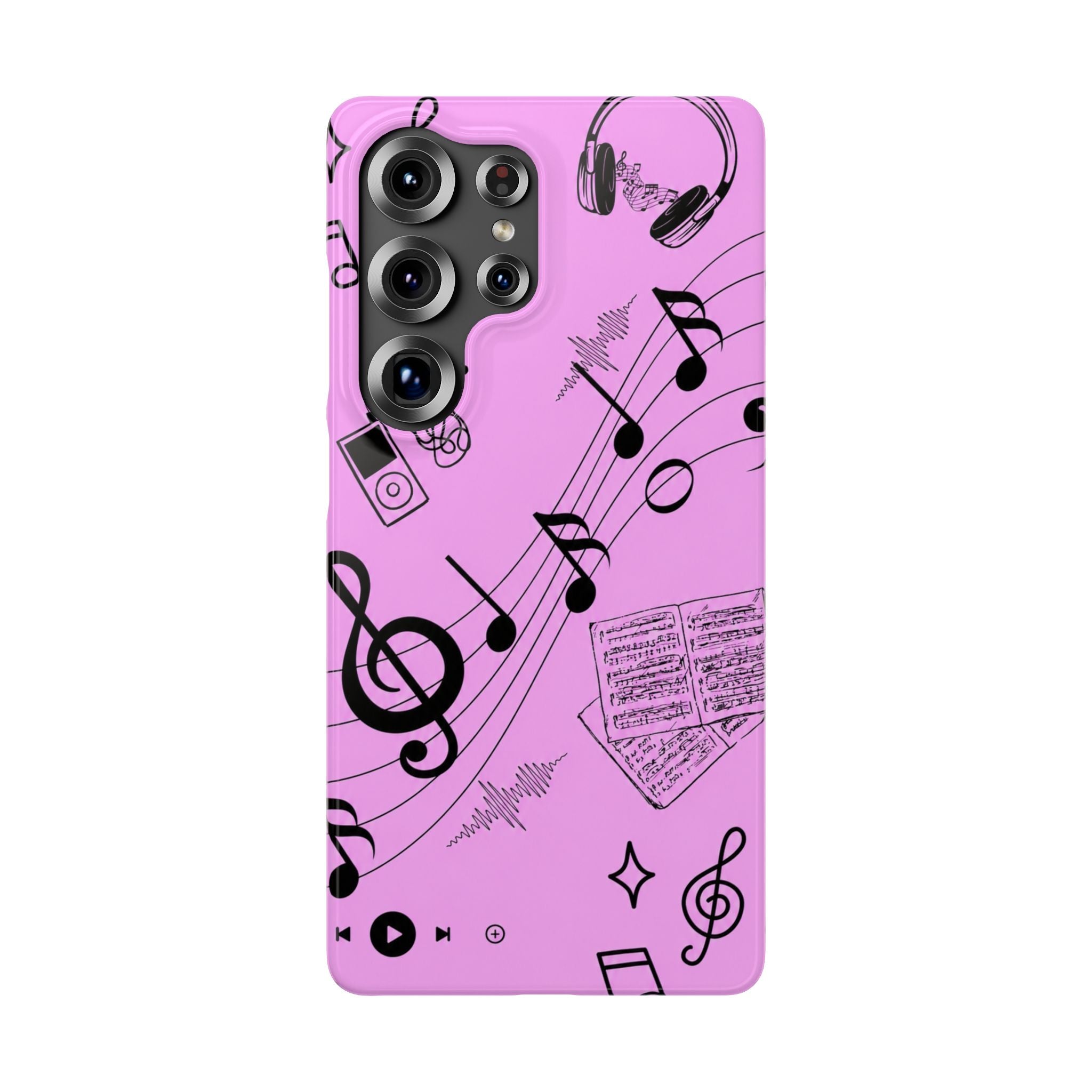 Pink Music Notes Phone Case