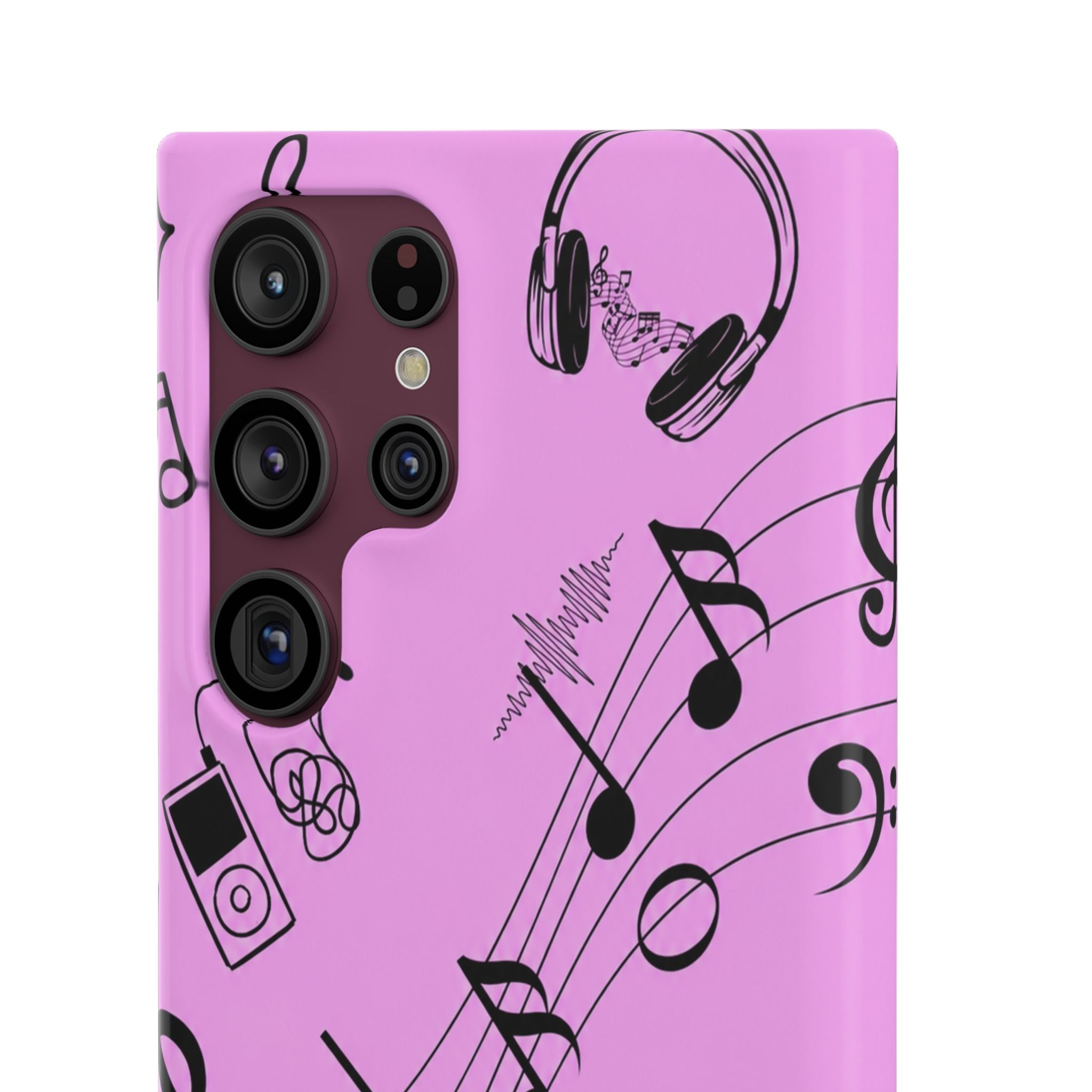 Pink Music Notes Phone Case