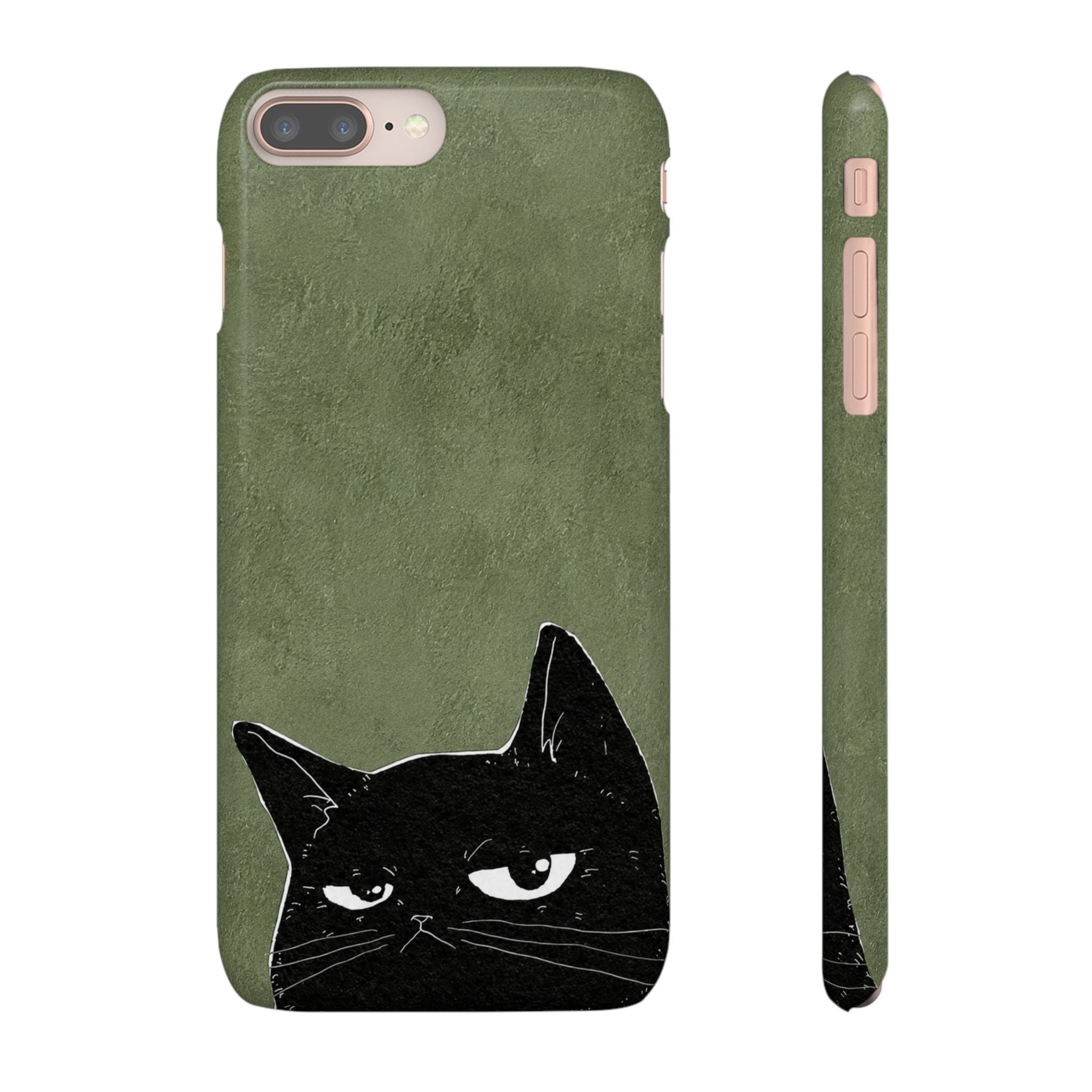 Grumpy Black Cat Phone Case
