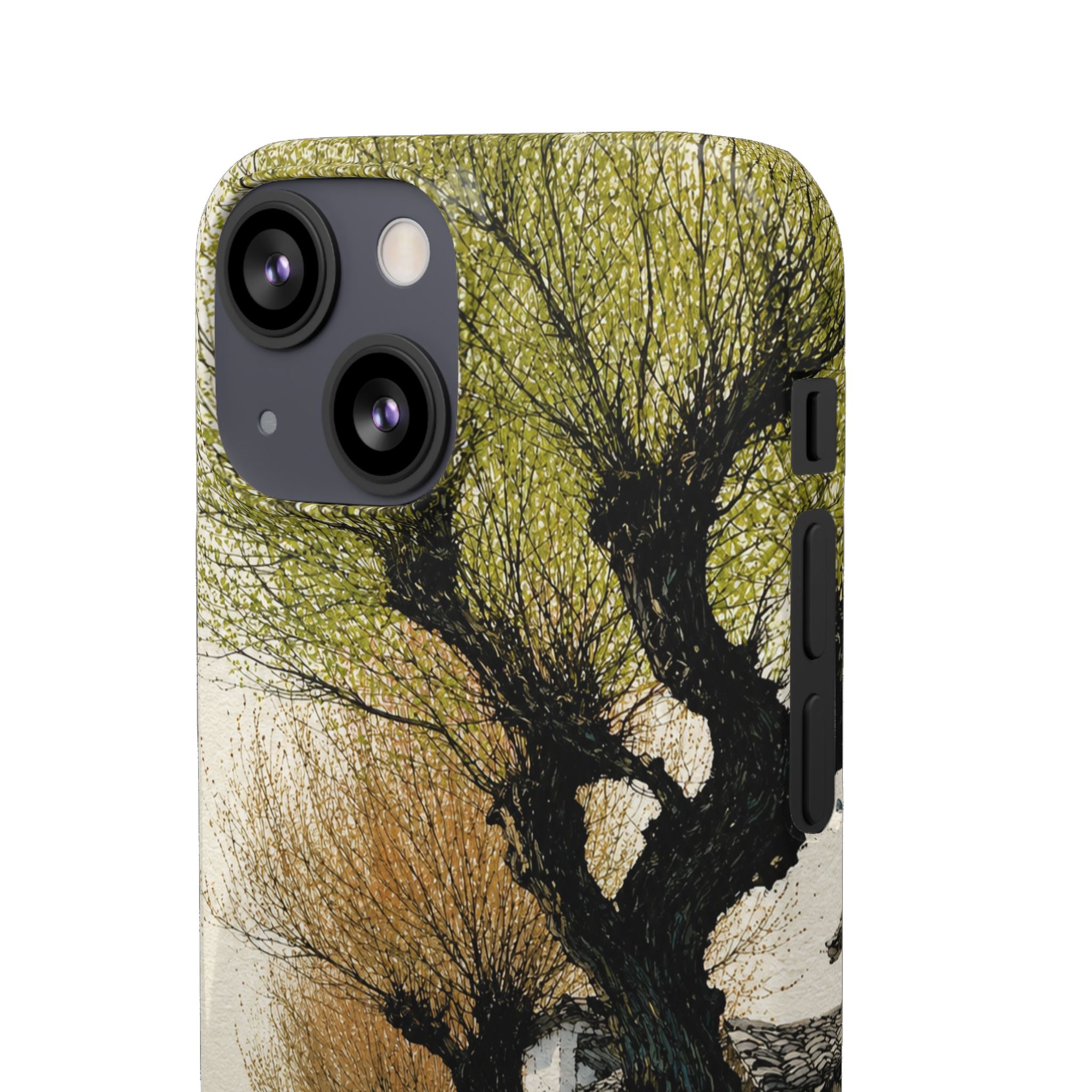 Serene Willow Landscape Phone Case
