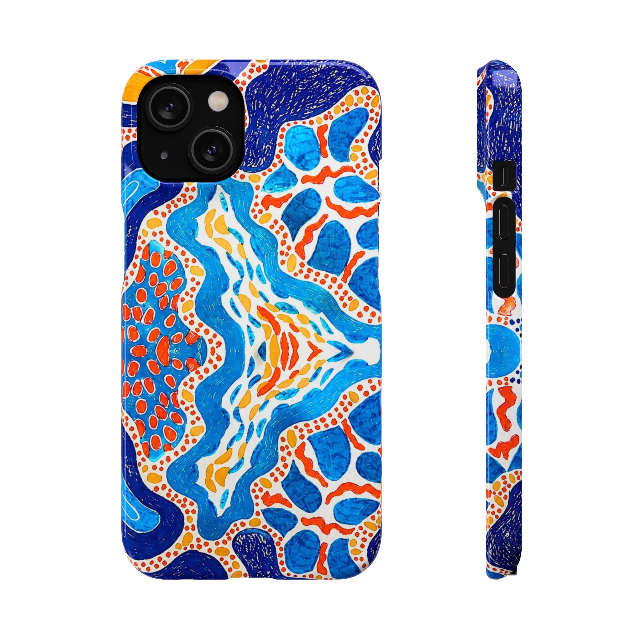 Abstract Blue Pattern Phone Case