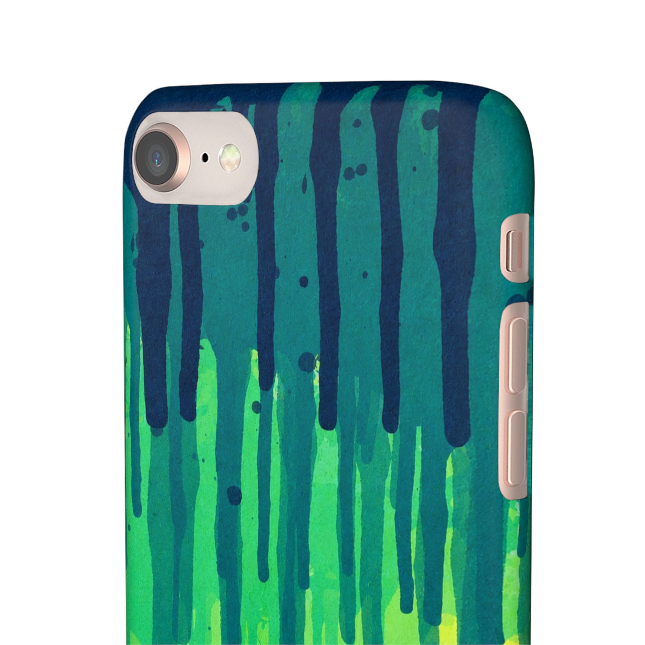 Liquid Emerald – Abstract Drip Phone Case
