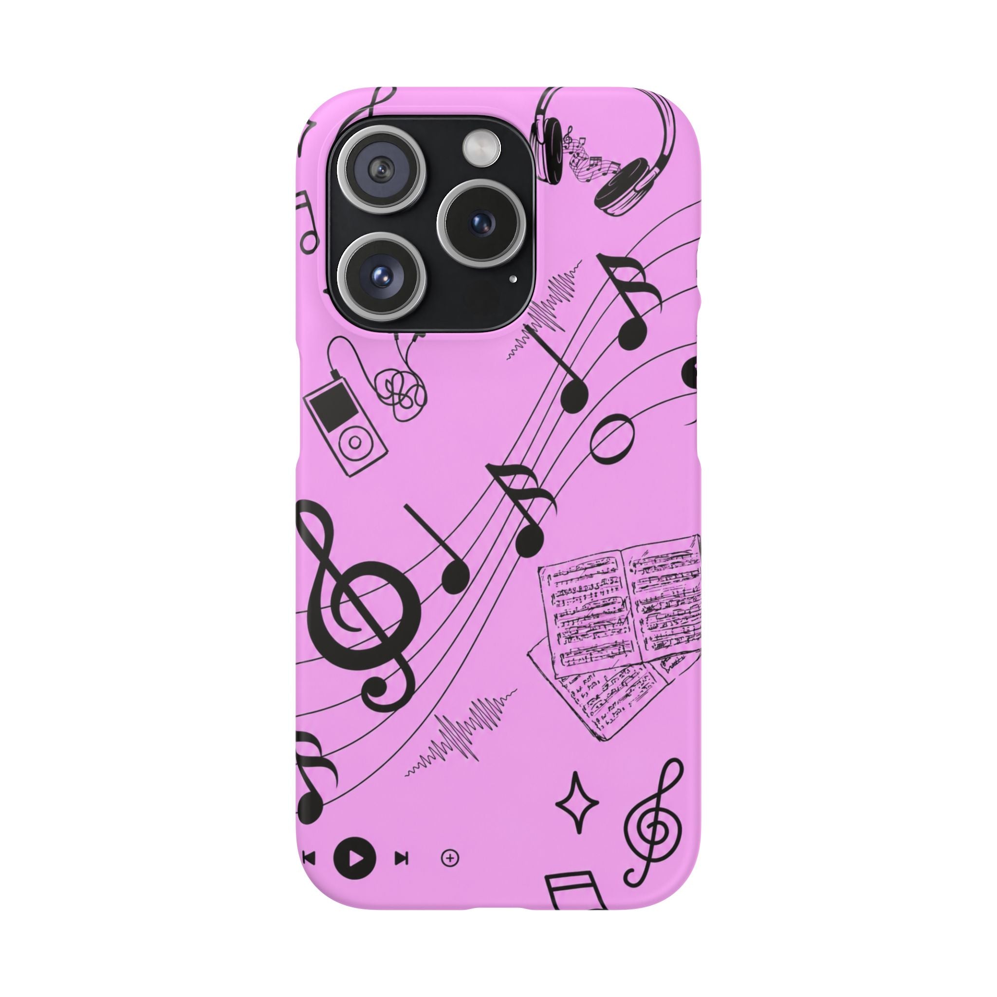 Pink Music Notes Phone Case