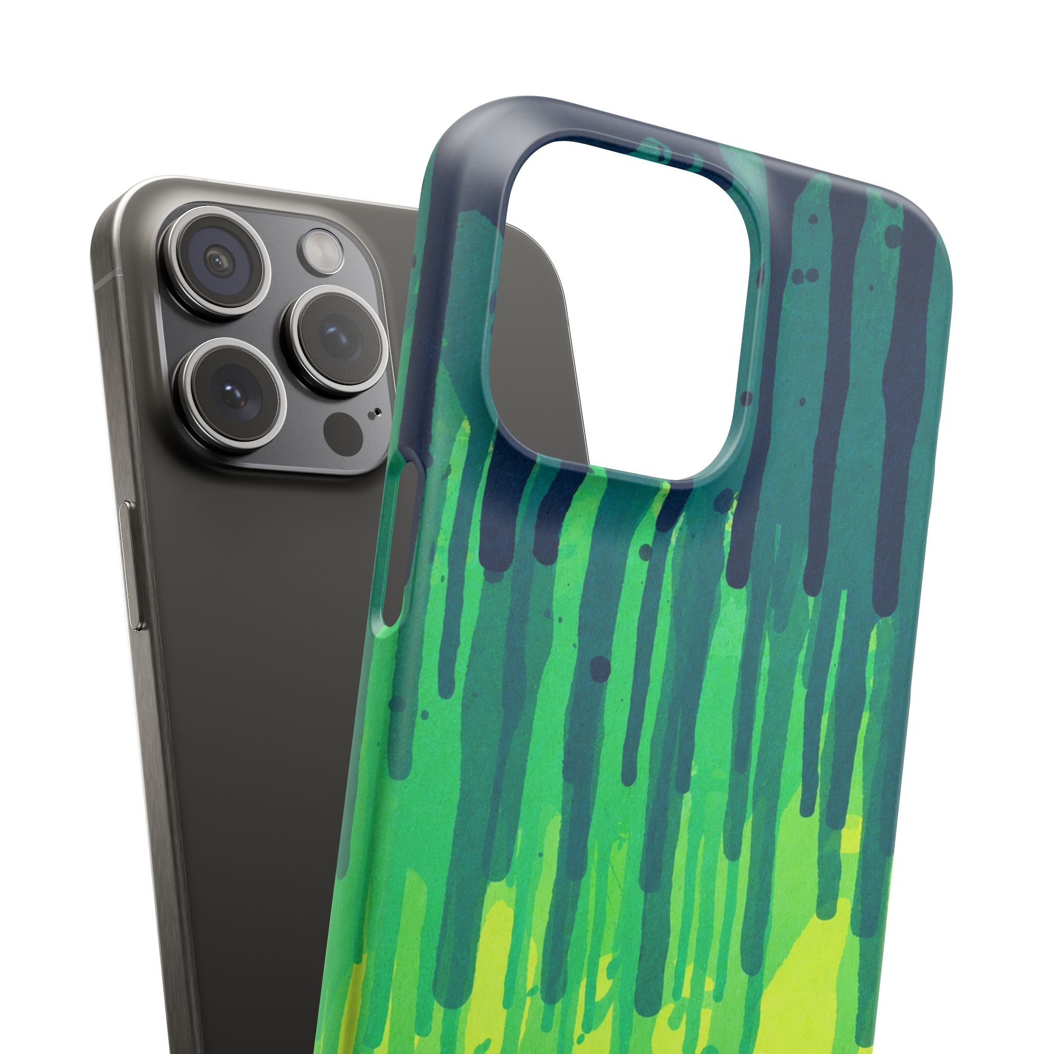 Liquid Emerald – Abstract Drip Phone Case