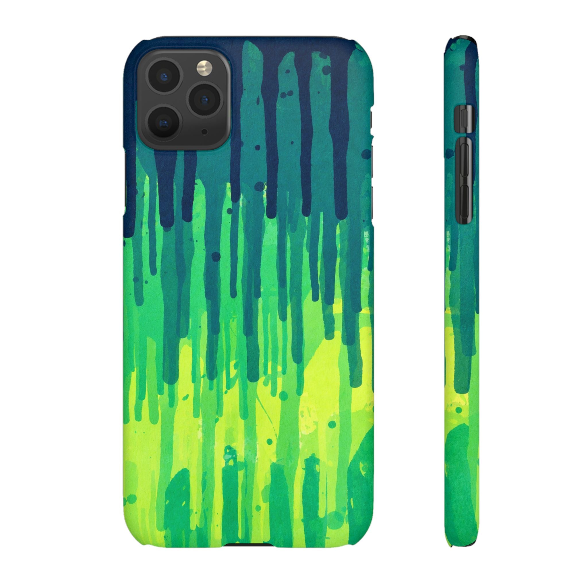 Liquid Emerald – Abstract Drip Phone Case