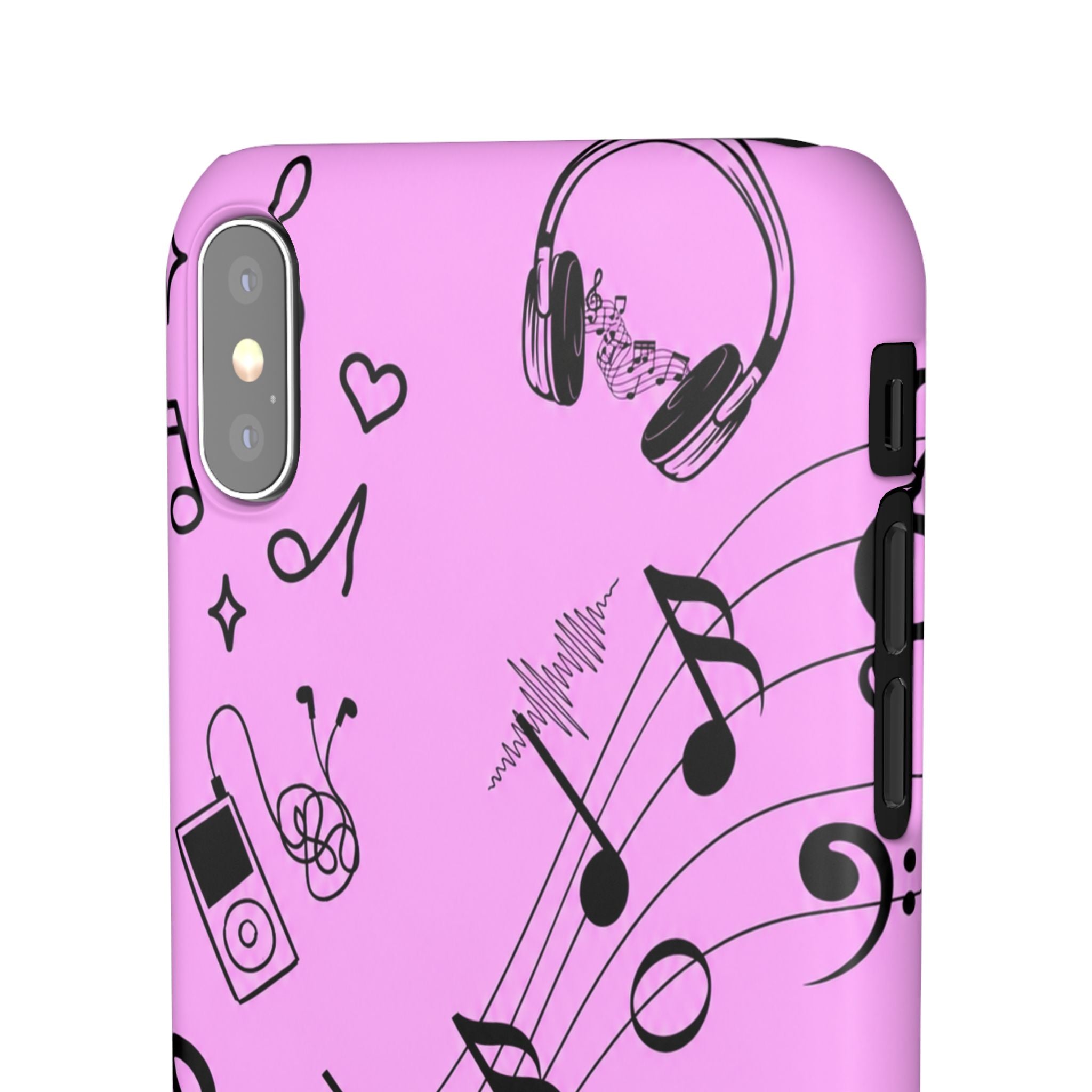 Pink Music Notes Phone Case